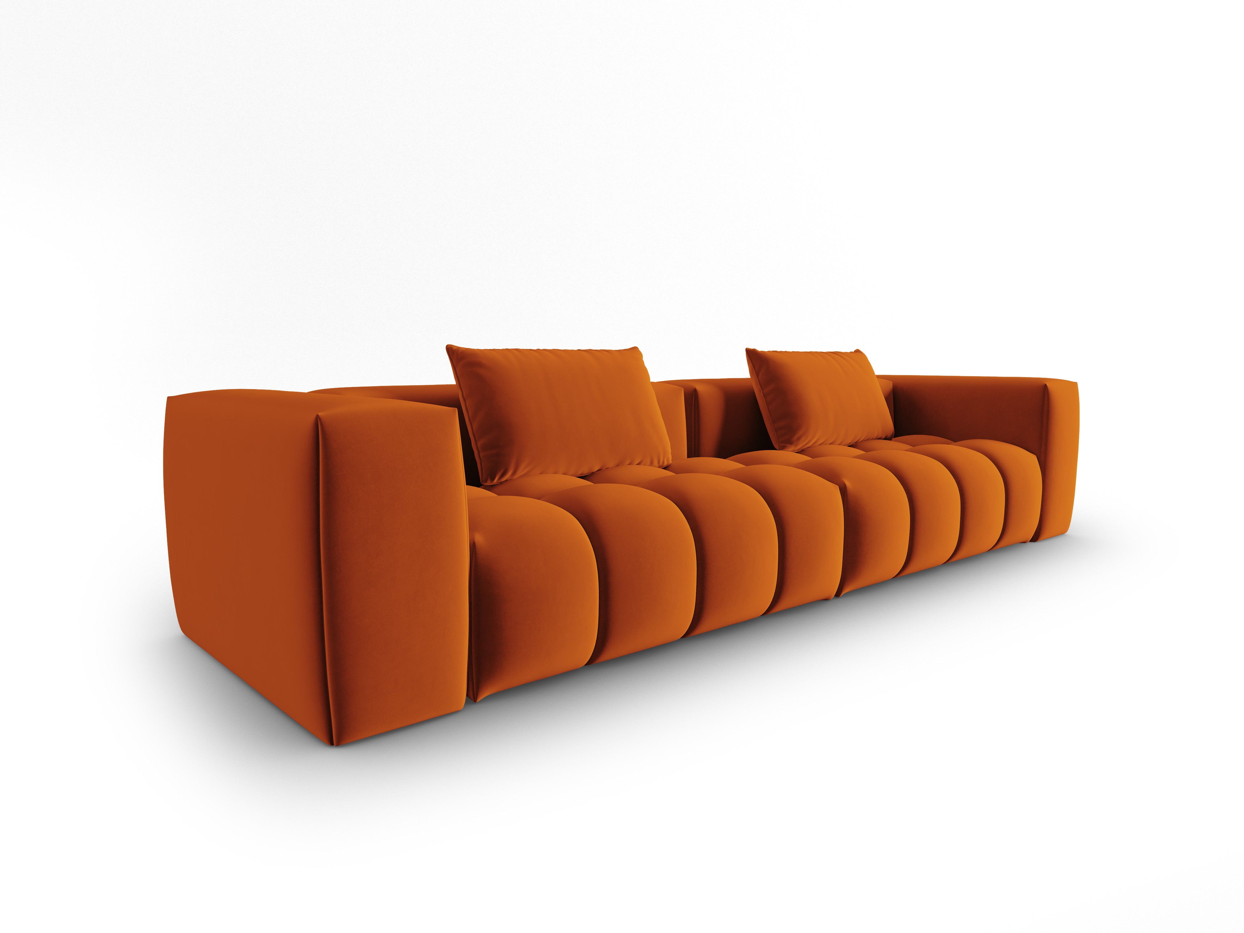 Sofa aus Samt für 5 Personen VERONA ziegelrot