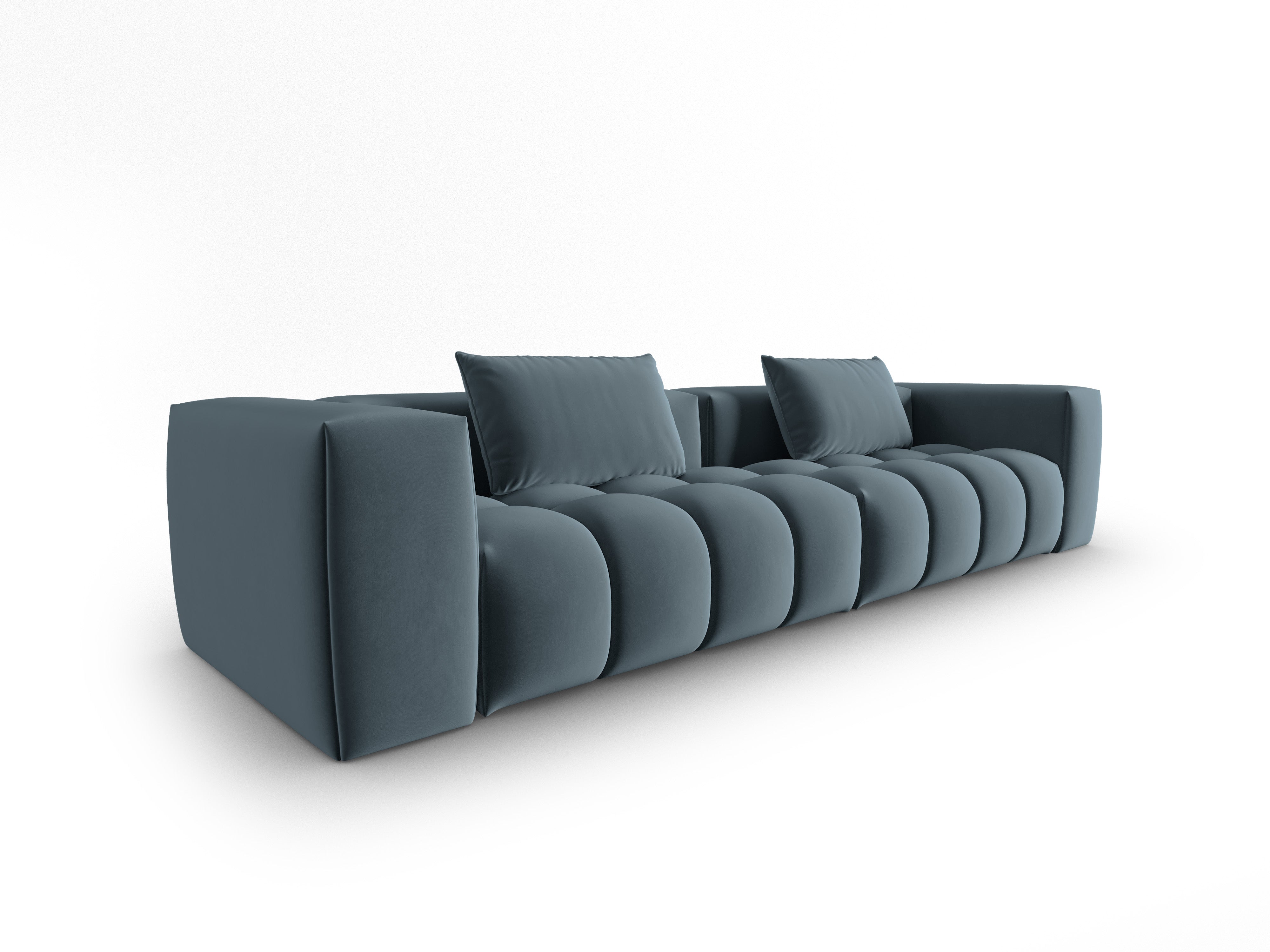Sofa aus Samt für 5 Personen VERONA blau