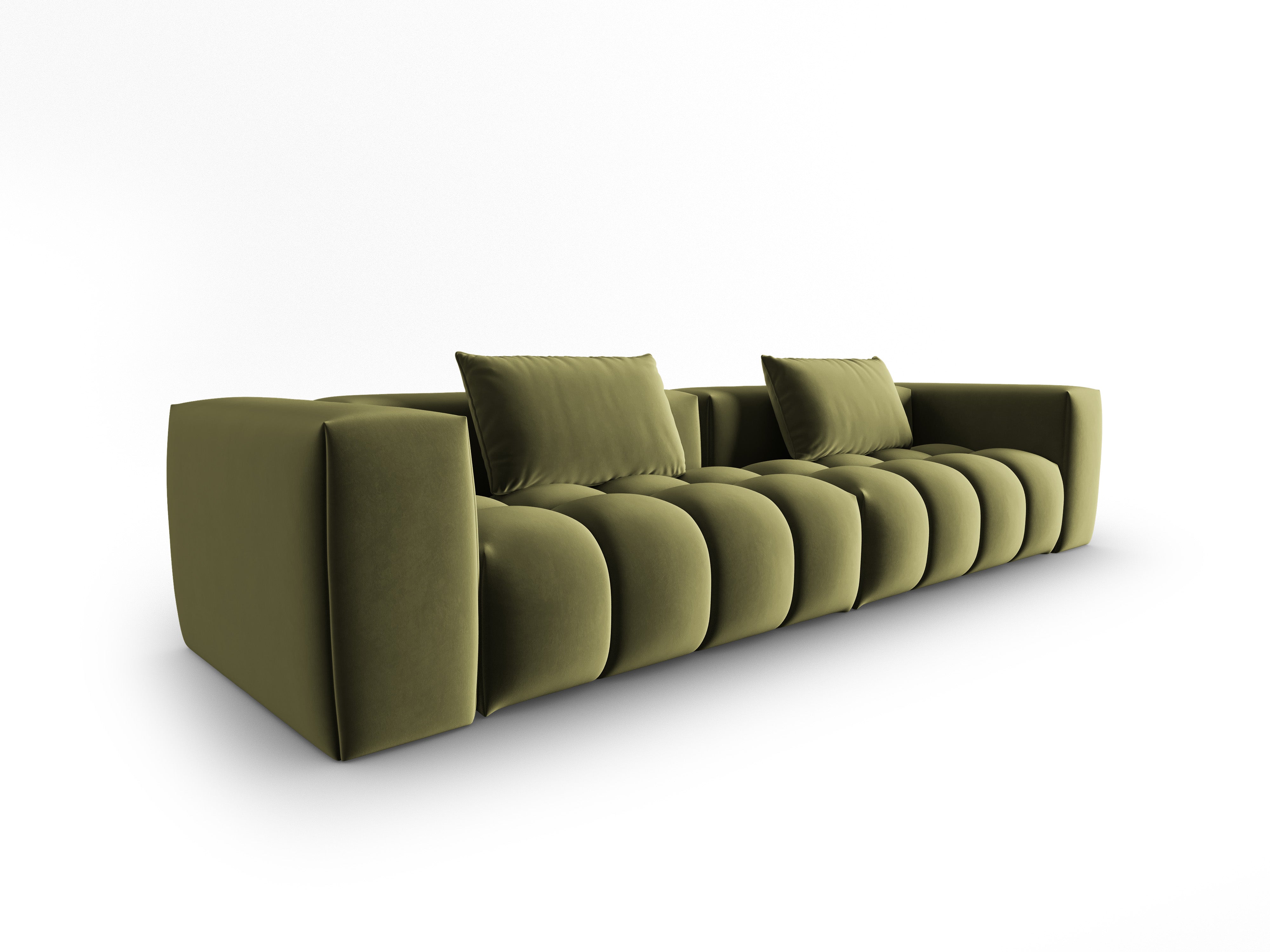 Sofa aus Samt für 5 Personen VERONA hellgrün
