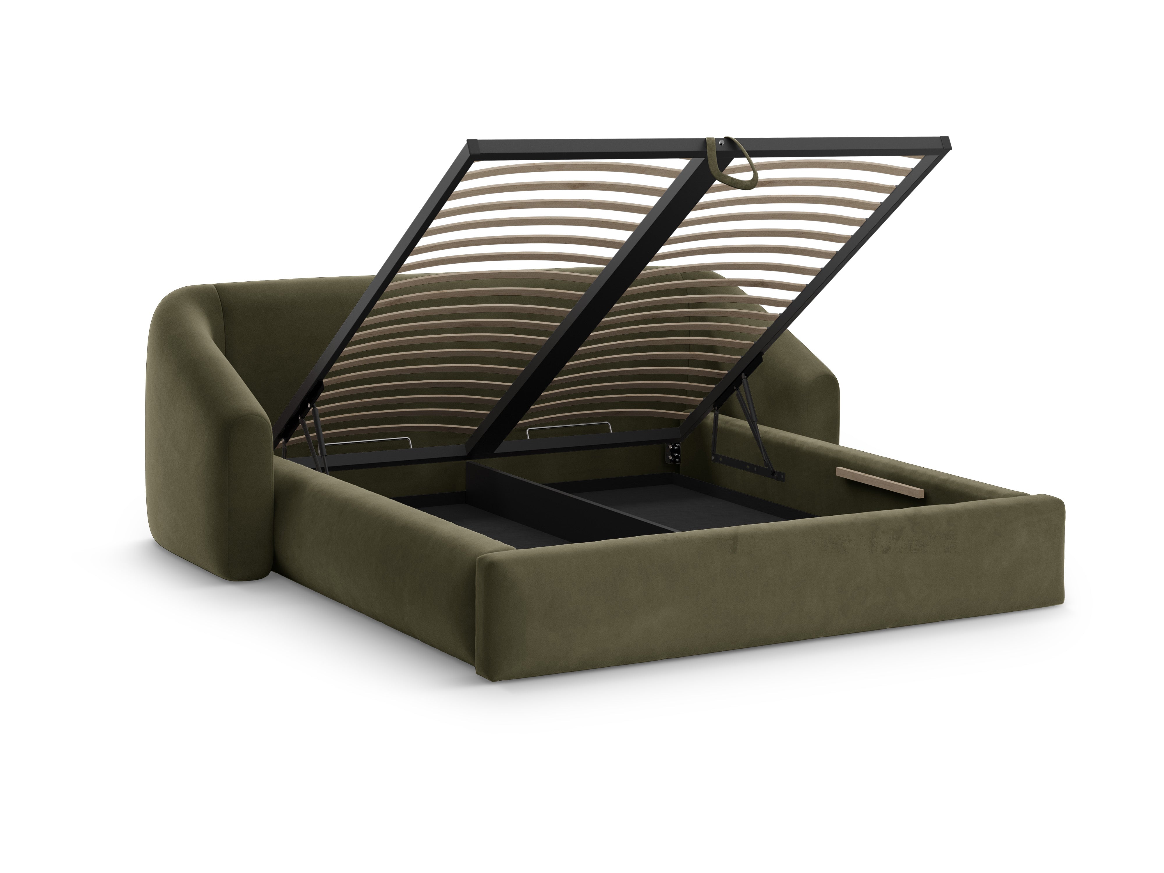Velvet bed CAMPI groen
