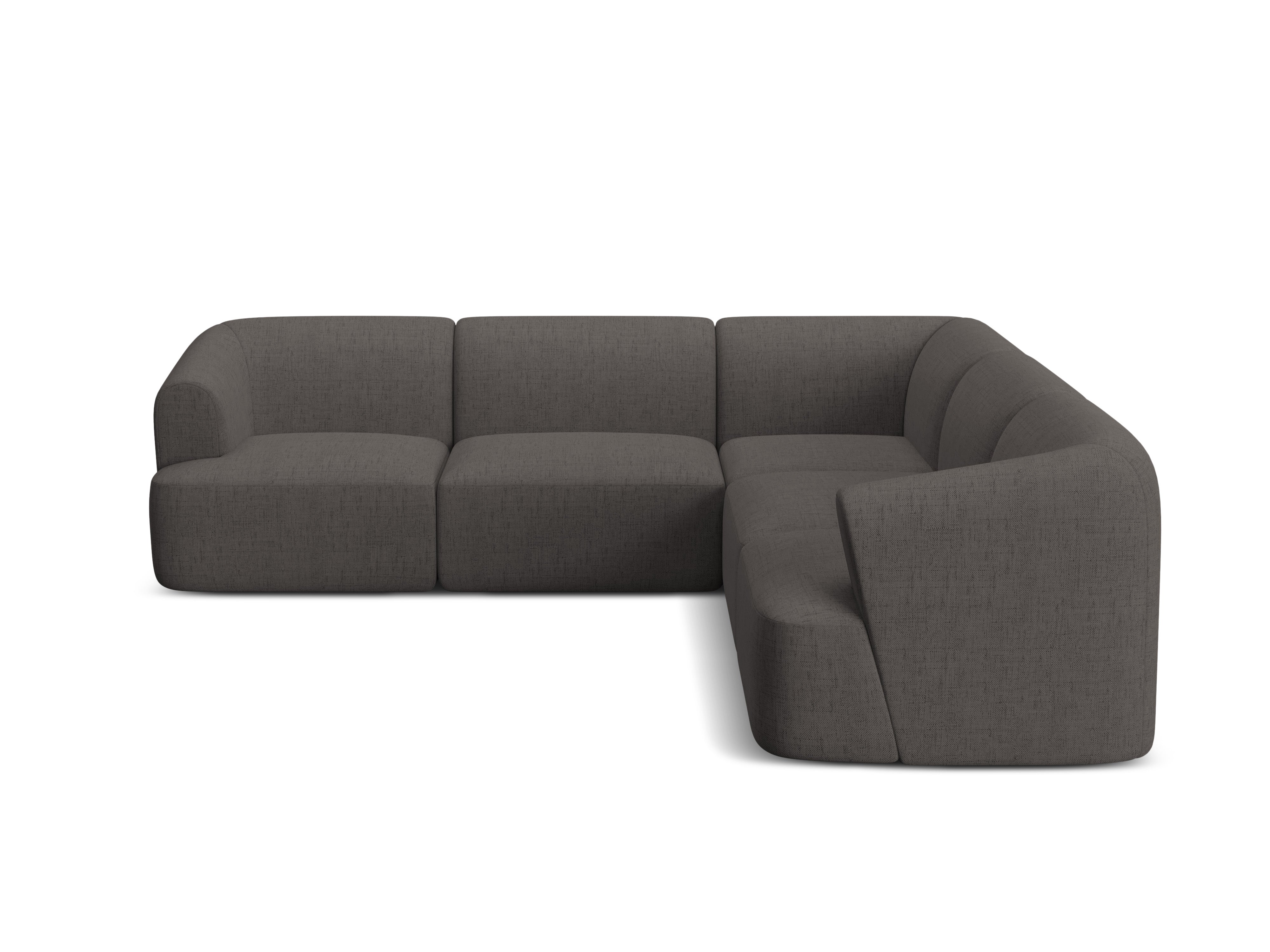 Symmetrische 4-Sitzer-Couch CAMPI graues Chenille