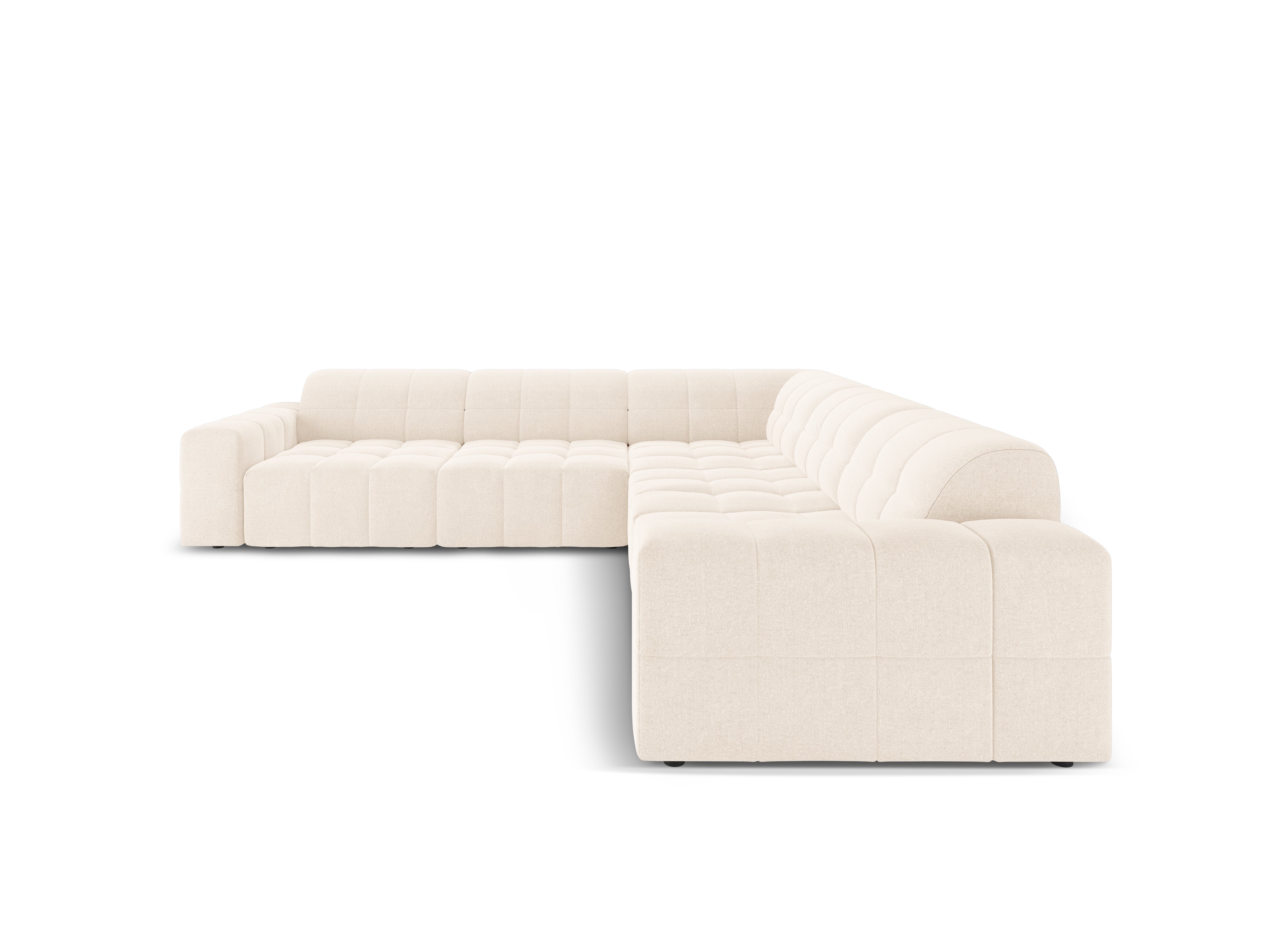 Symmetrische hoekbank CHICAGO lichtbeige chenille