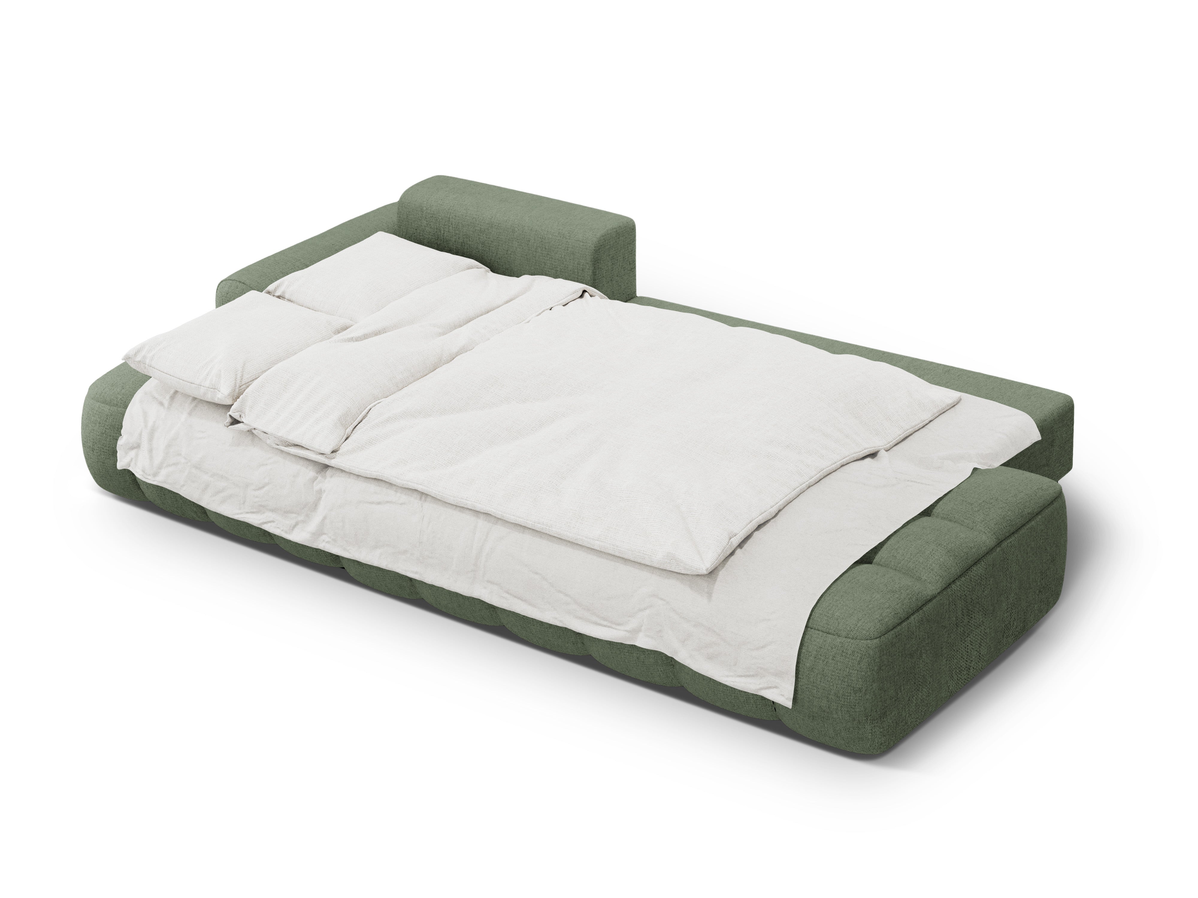 Linksseitige Schlafcouch für 3 Personen LINZ olivgrün
