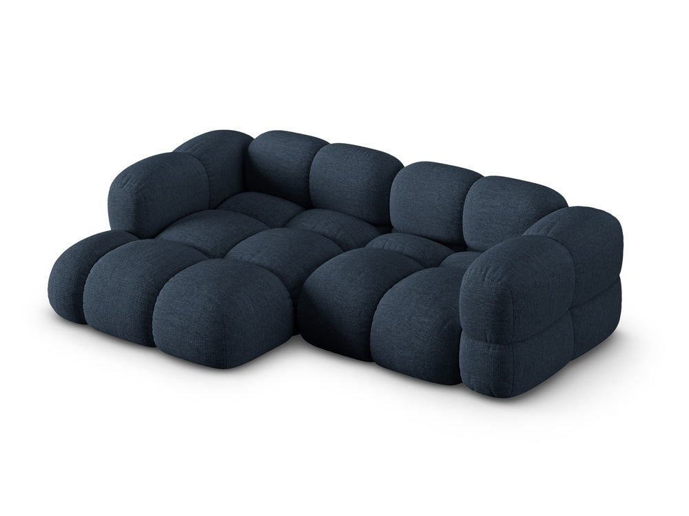 Driepersoons linkerhoekbank LORETTO blauw