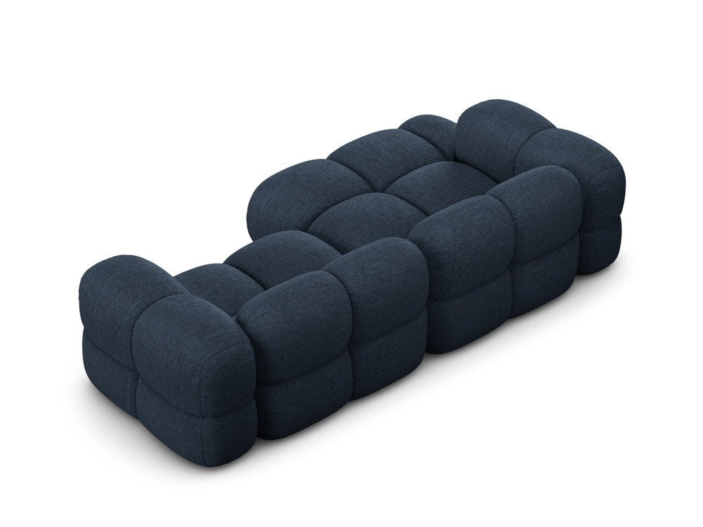 Driepersoons linkerhoekbank LORETTO blauw