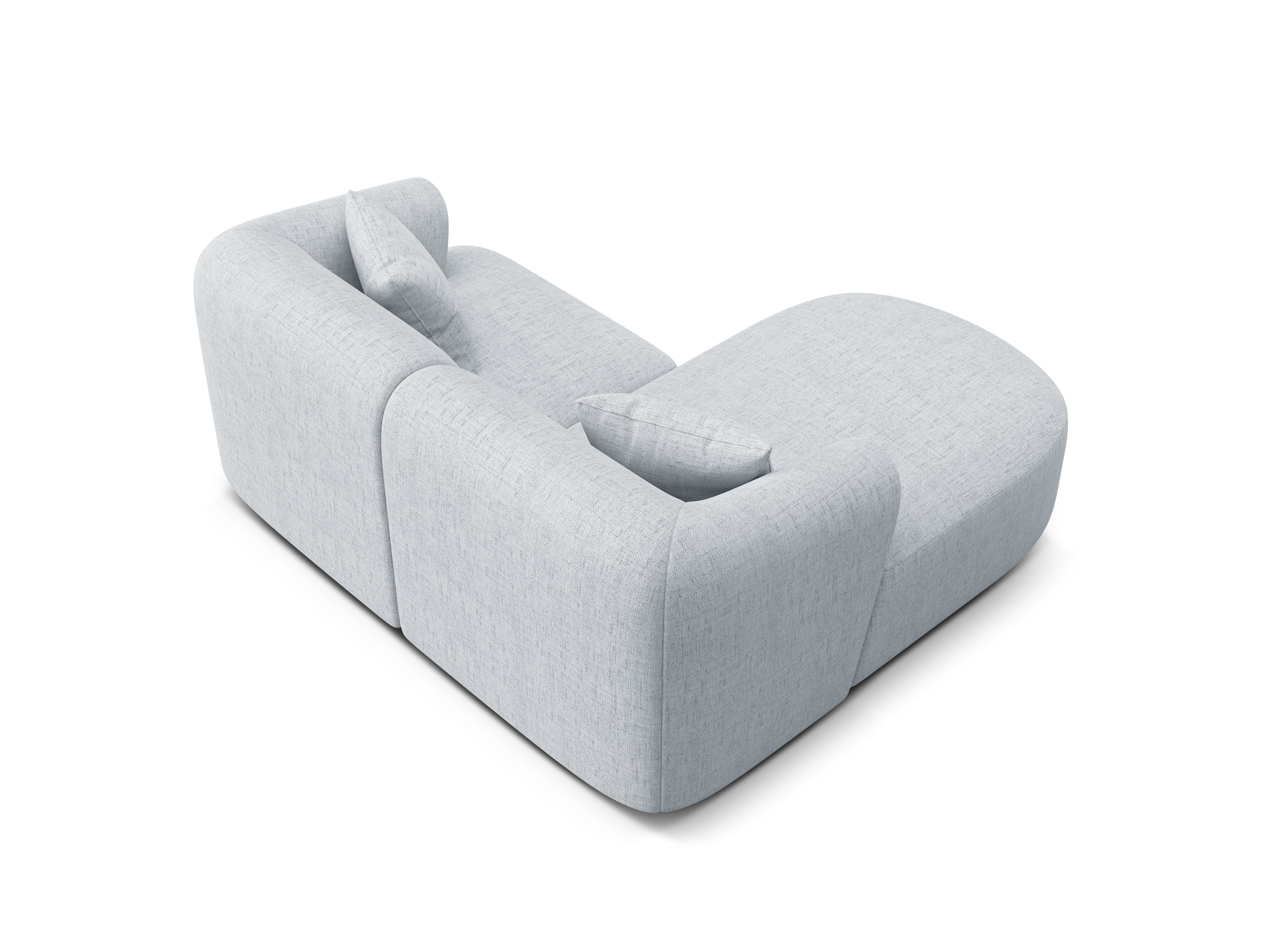 Left-sided 3-seater sofa CAMPI light gray chenille