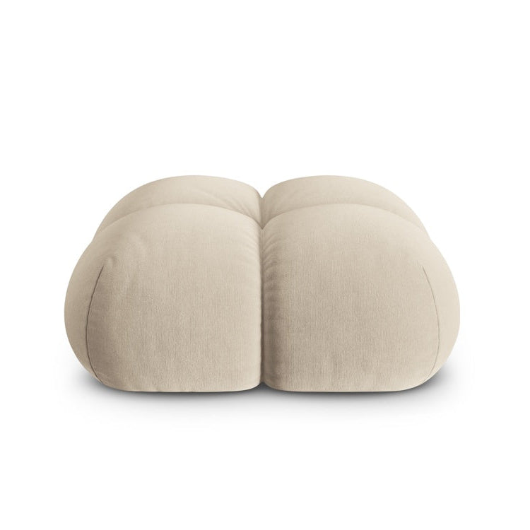 Fluwelen poef LORETTO beige