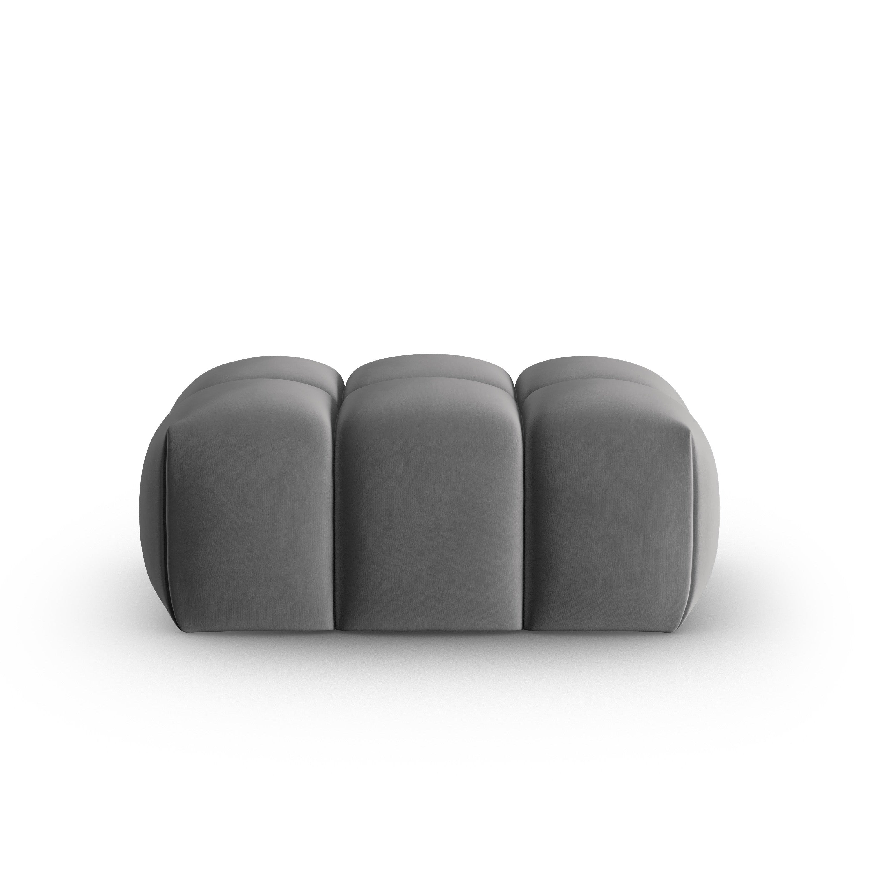 Samt Pouf VERONA grau
