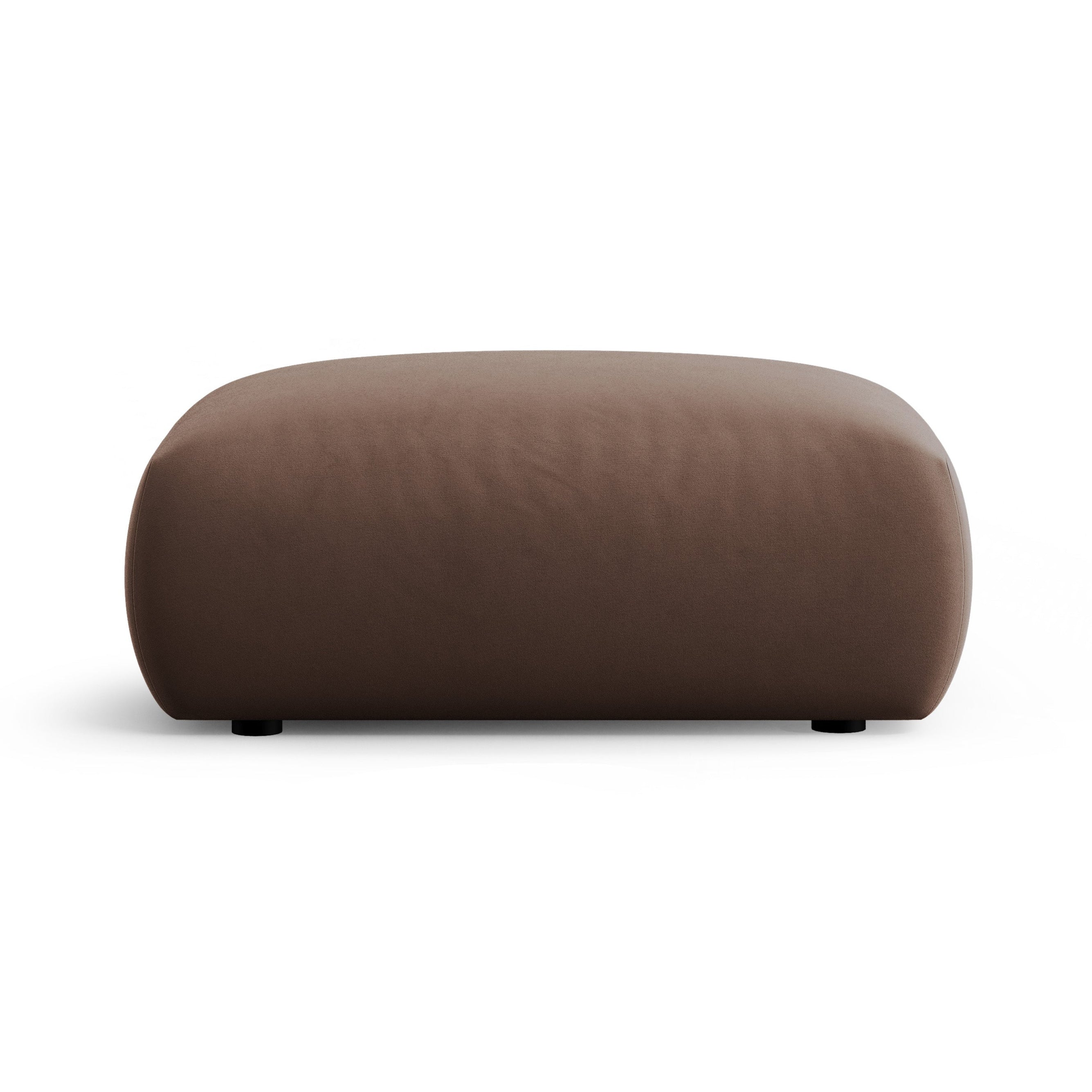 Fluwelen poef MATERA chocolade