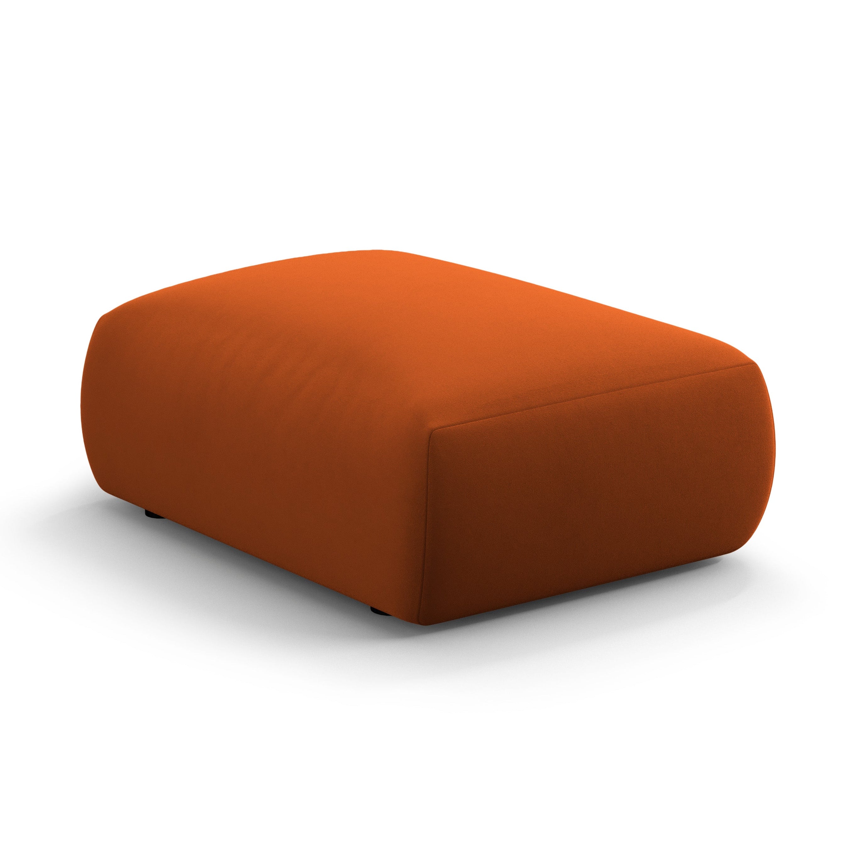 Velours poef MATERA baksteen