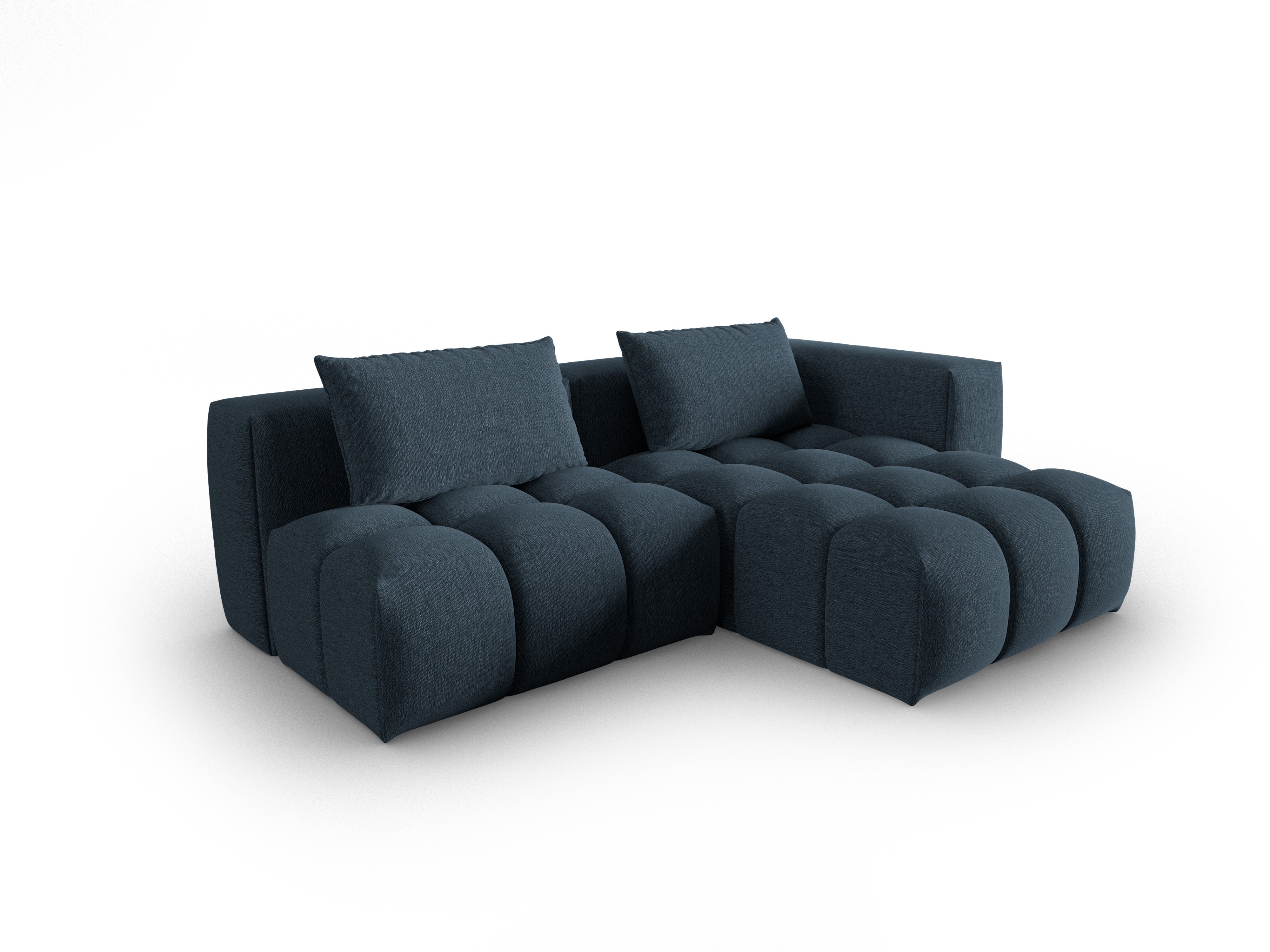 3-sitziges offenes Ecksofa VERONA dunkelblau rechts