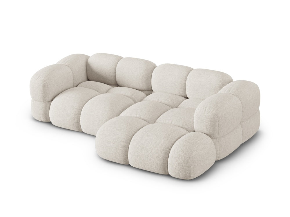 3-sitziger rechter Ecksofa LORETTO hellbeige