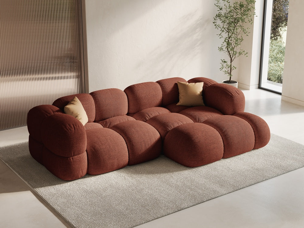 Right-facing 3-seater sofa LORETTO coral