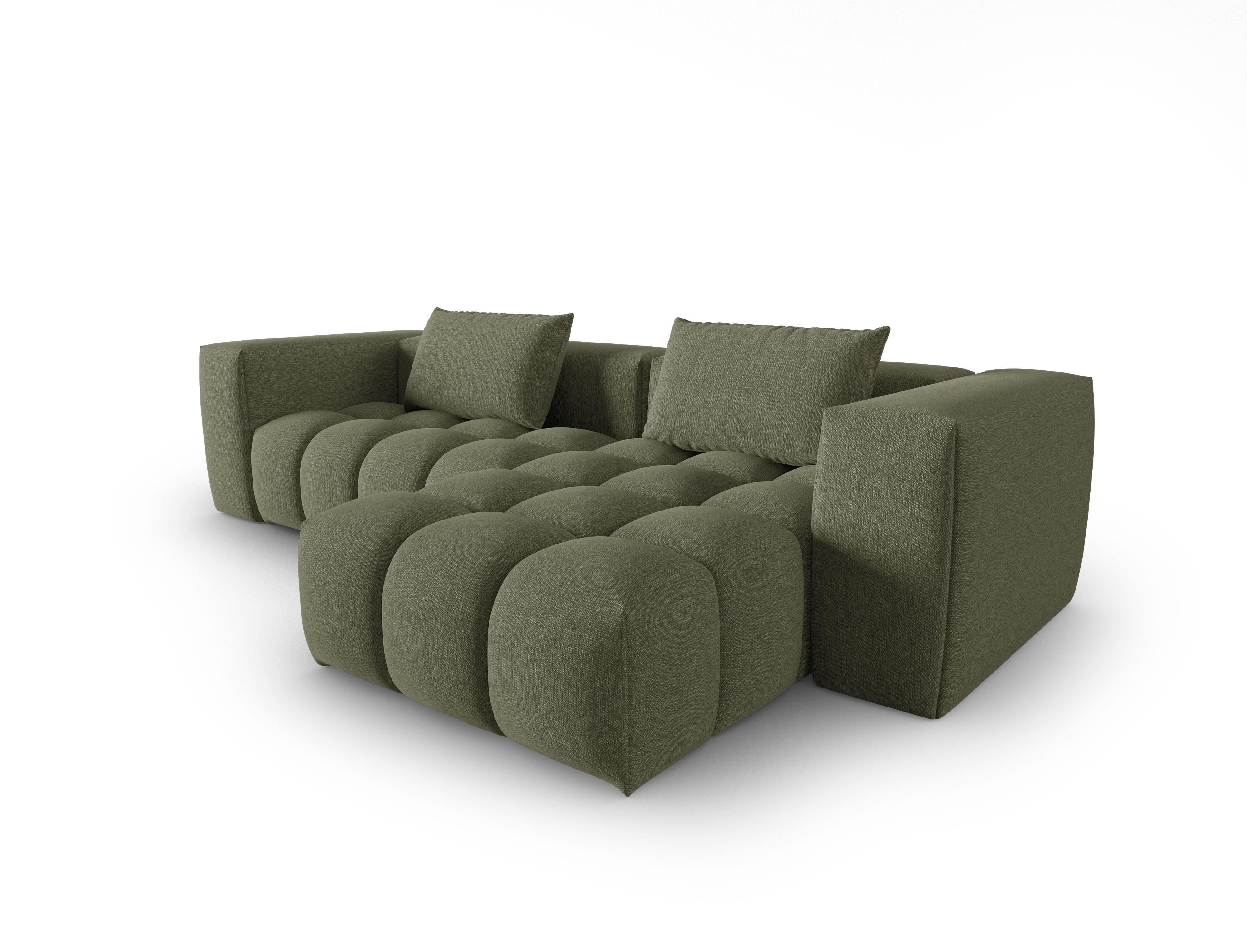 Narożnik 3-osobowy prawostronny VERONA oliwkowy – Cosmopolitan Design
