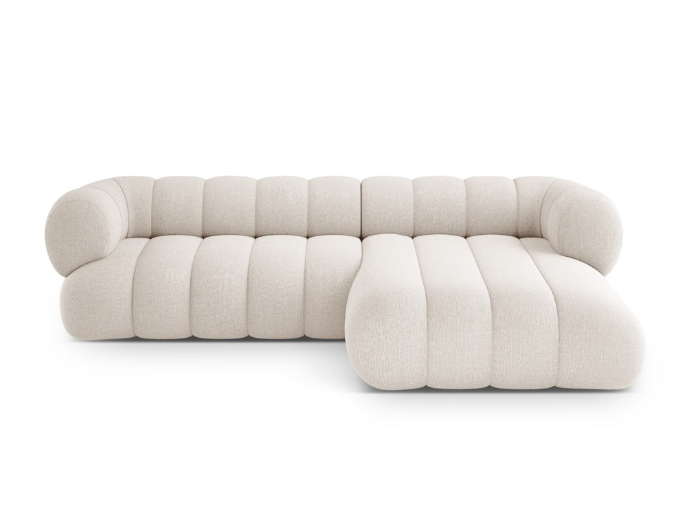 Right-facing 5-seater corner sofa KOGE cream