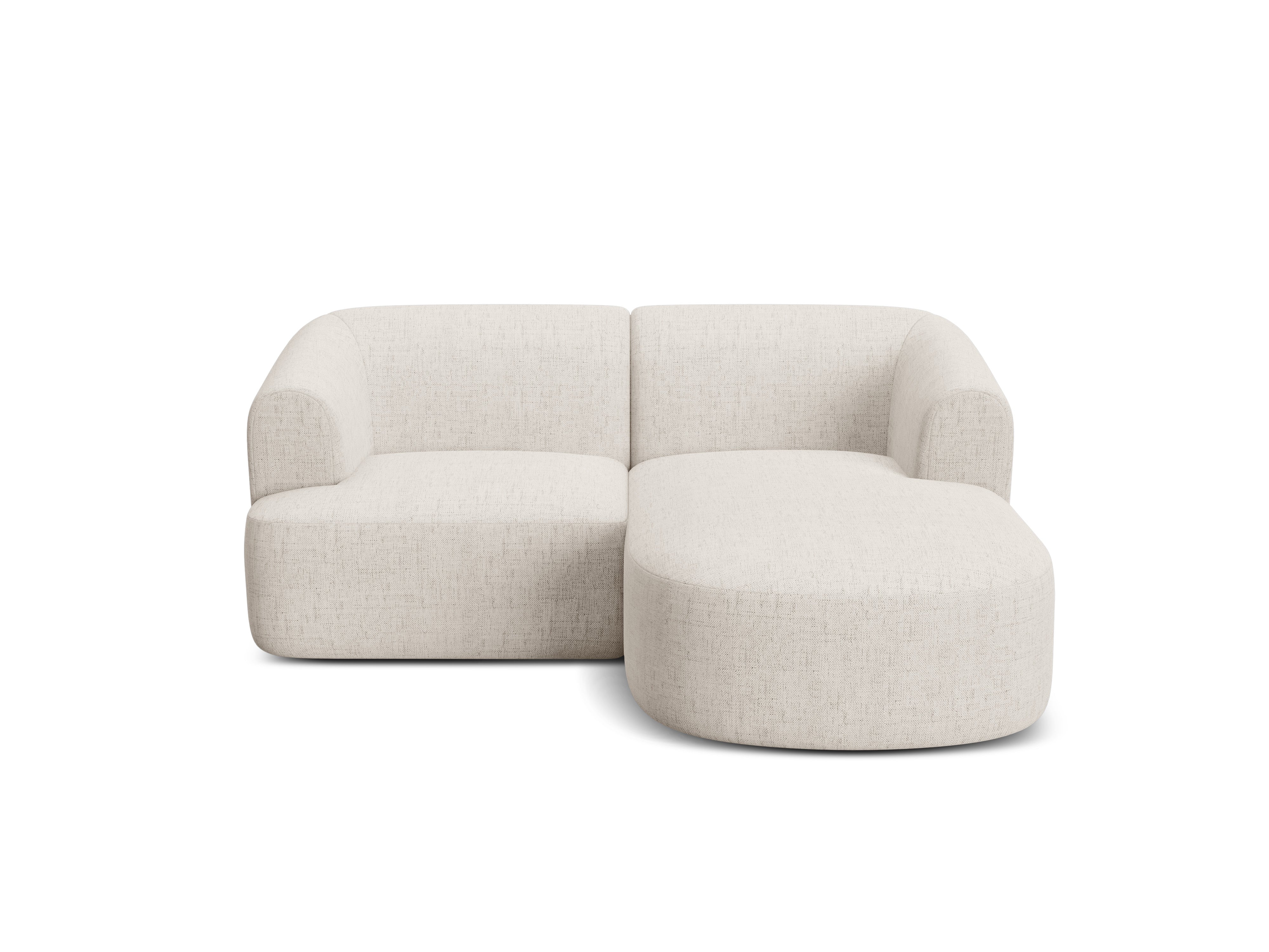 Right-facing 3-seater sofa CAMPI cream chenille