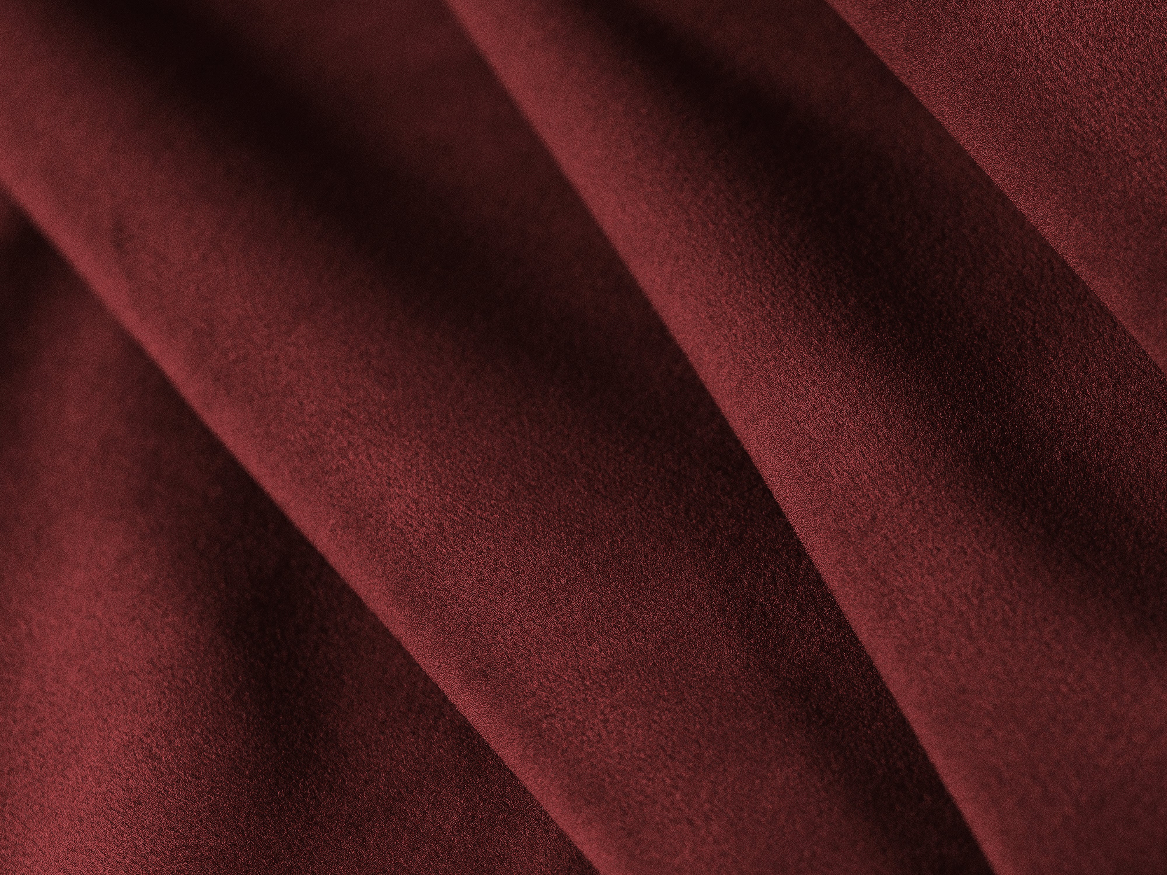 CORTINA Velvet Corner Sofa for 3 People in Wine Red
