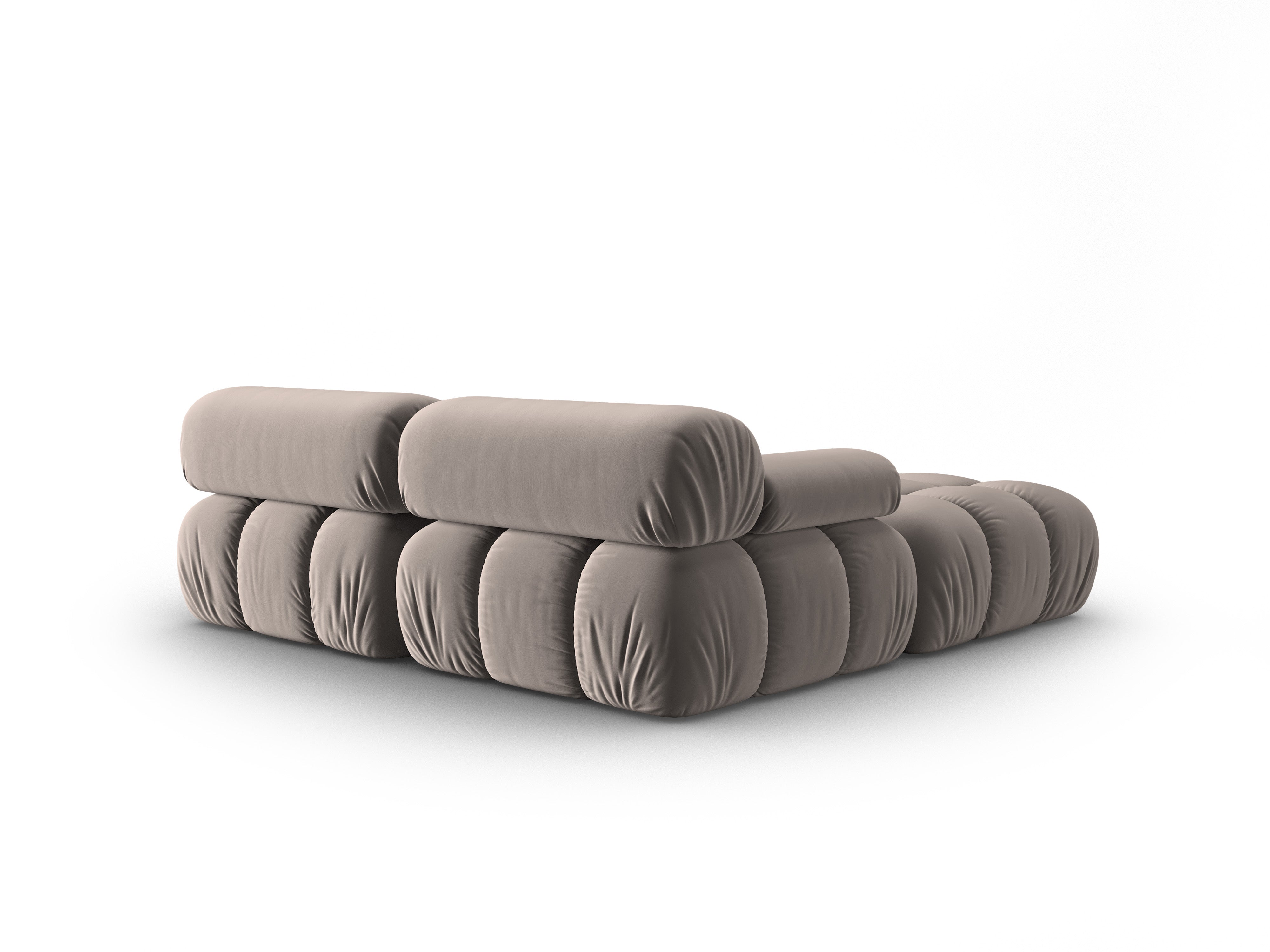 Velvet hoekbank 3-zits CORTINA cappuccino