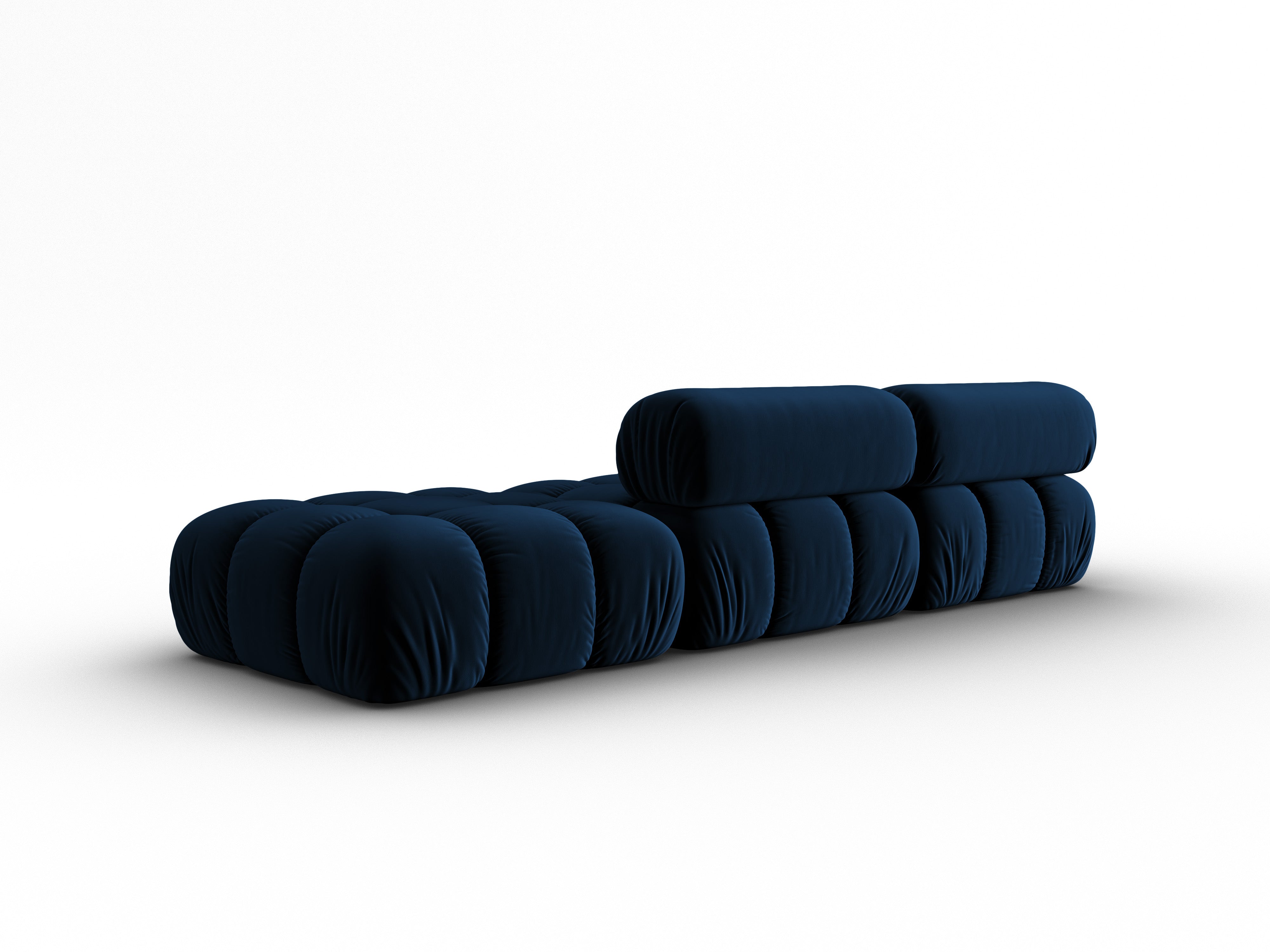 Sofa van fluweel, 3-zits, open, rechts CORTINA, koninklijk blauw