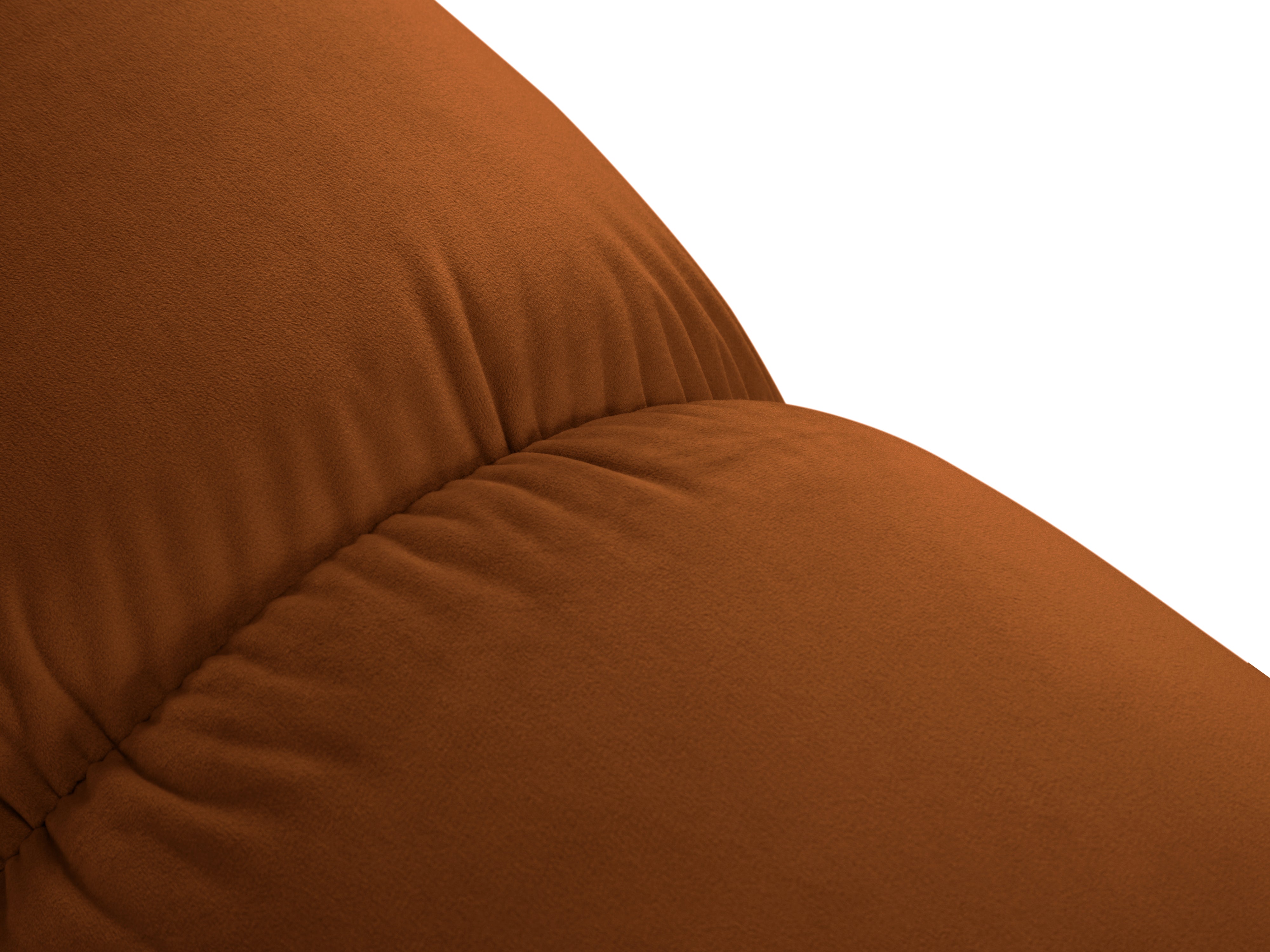 Samt-Ecksofa für 4 Personen rechts CORTINA ziegelrot [Ewelina] [Amelia spr]