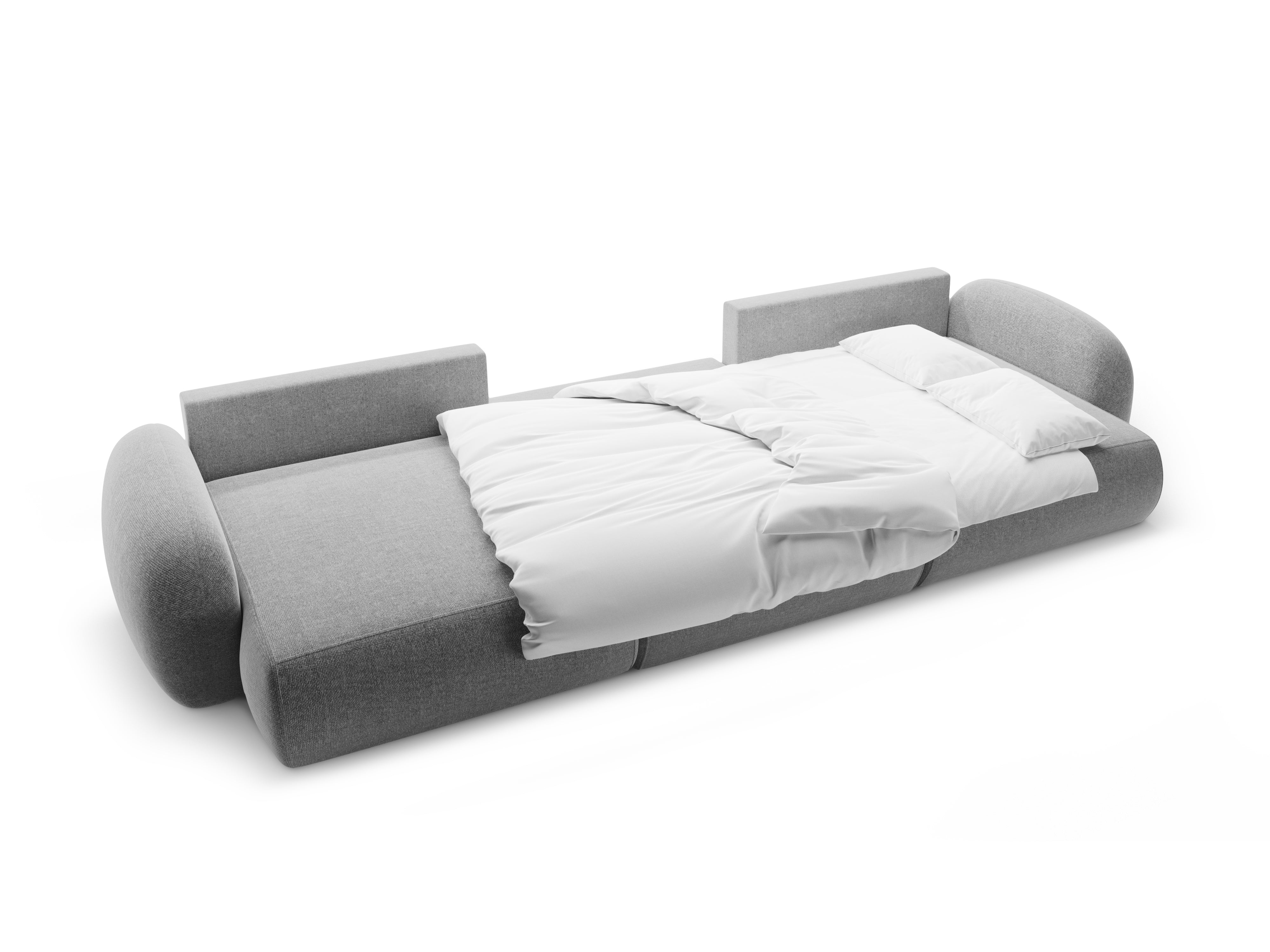 Panoramisches Sofa mit Schlaf-Funktion für 5 Personen TONALE grau