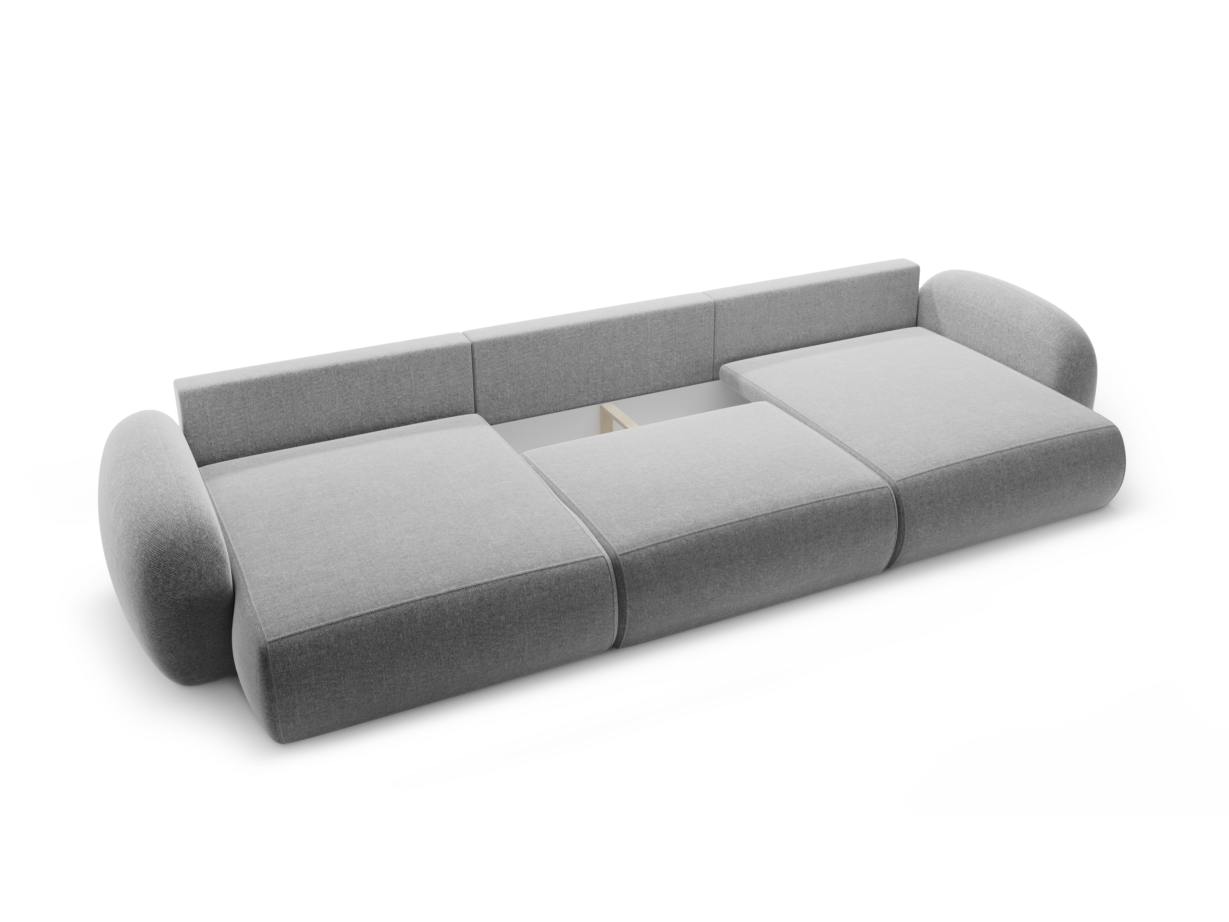 Panoramisches Sofa mit Schlaf-Funktion für 5 Personen TONALE grau