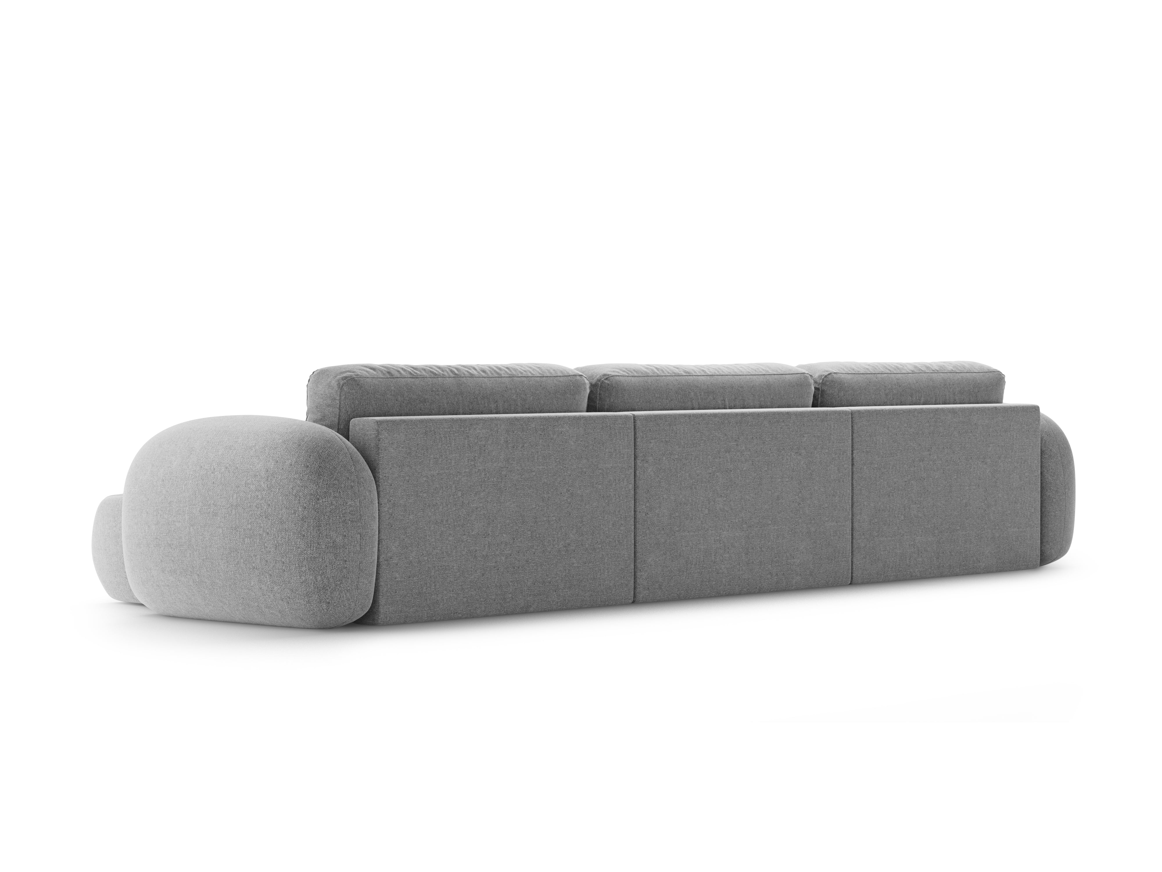 Panoramisches Sofa mit Schlaf-Funktion für 5 Personen TONALE grau