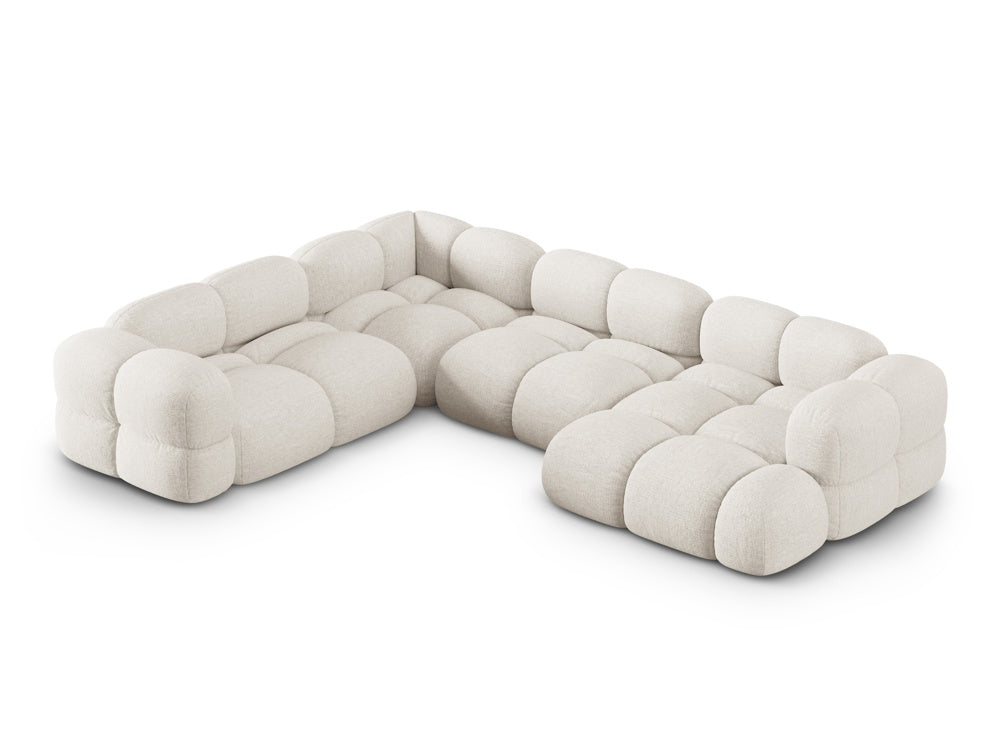 Left-facing U-shaped Corner Sofa LORETTO light beige