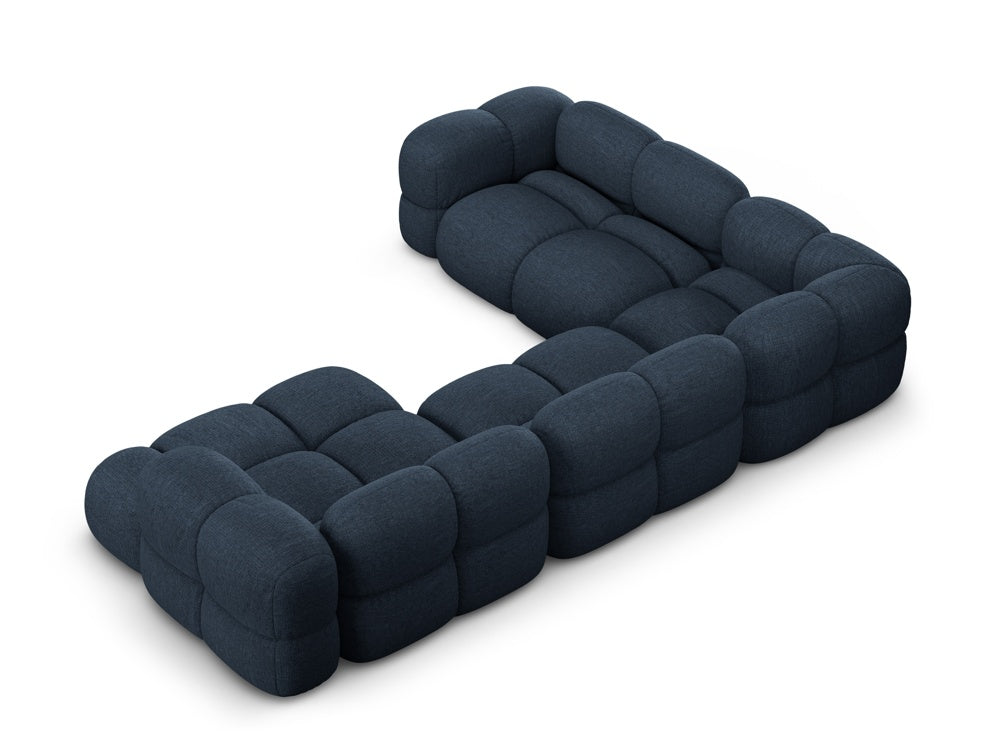 U-vormige linkerhoekbank LORETTO blauw