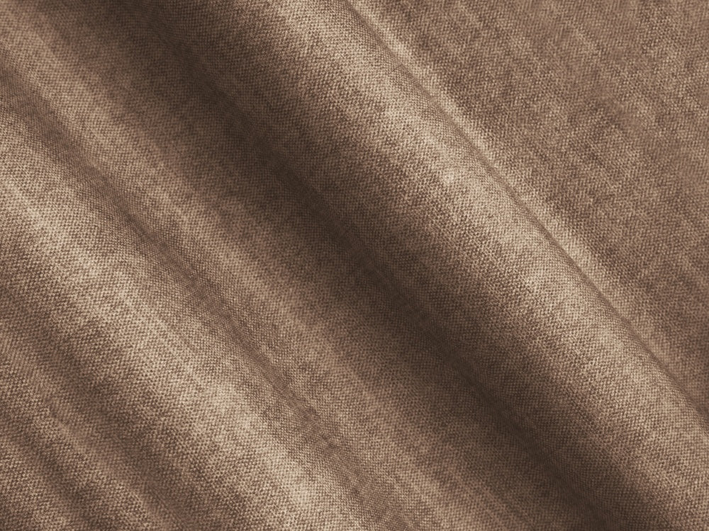 Samt-U-Form-Ecksofa rechts LORETTO dunkelbeige