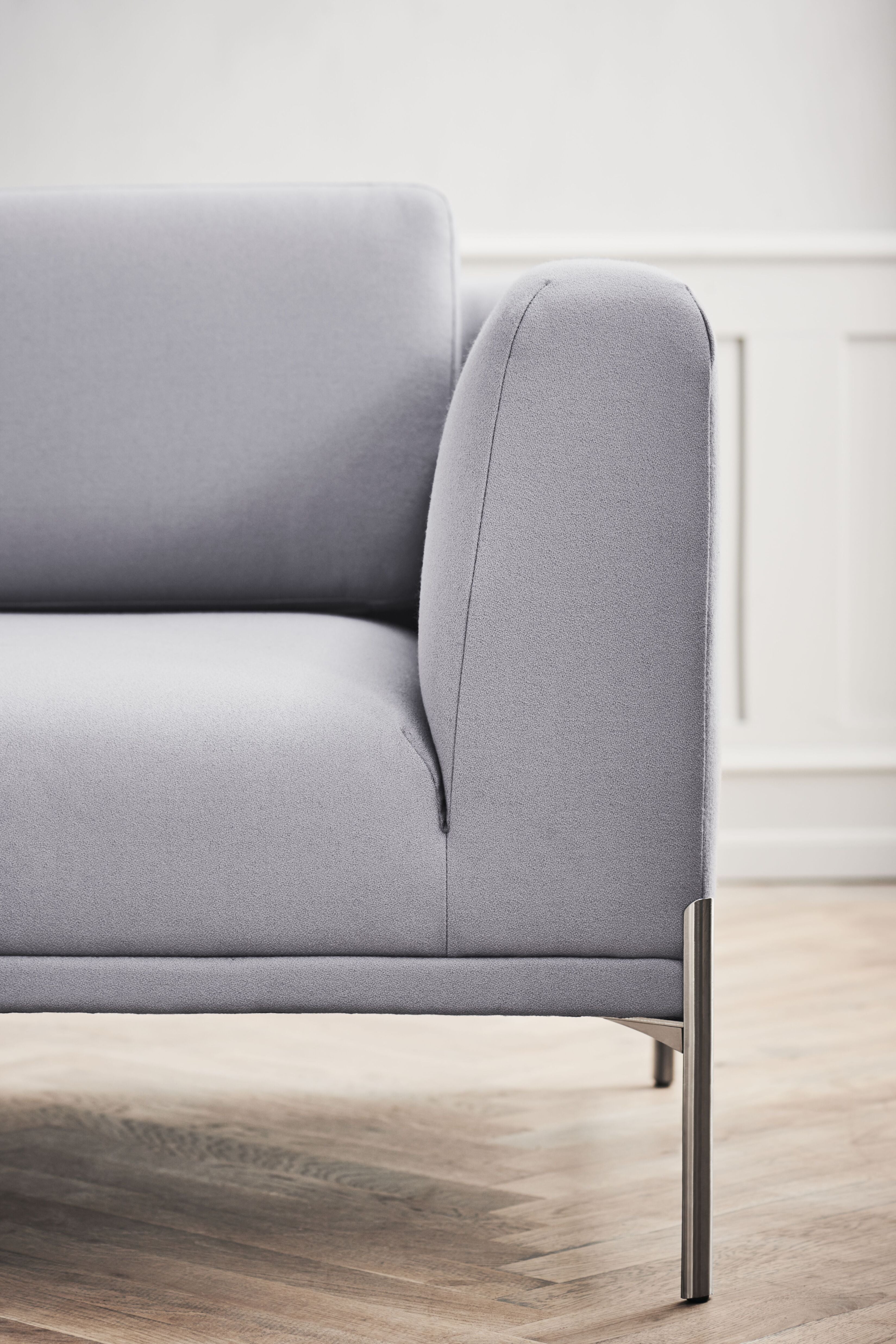 Symmetrical corner 6-seater caisa gray steel base