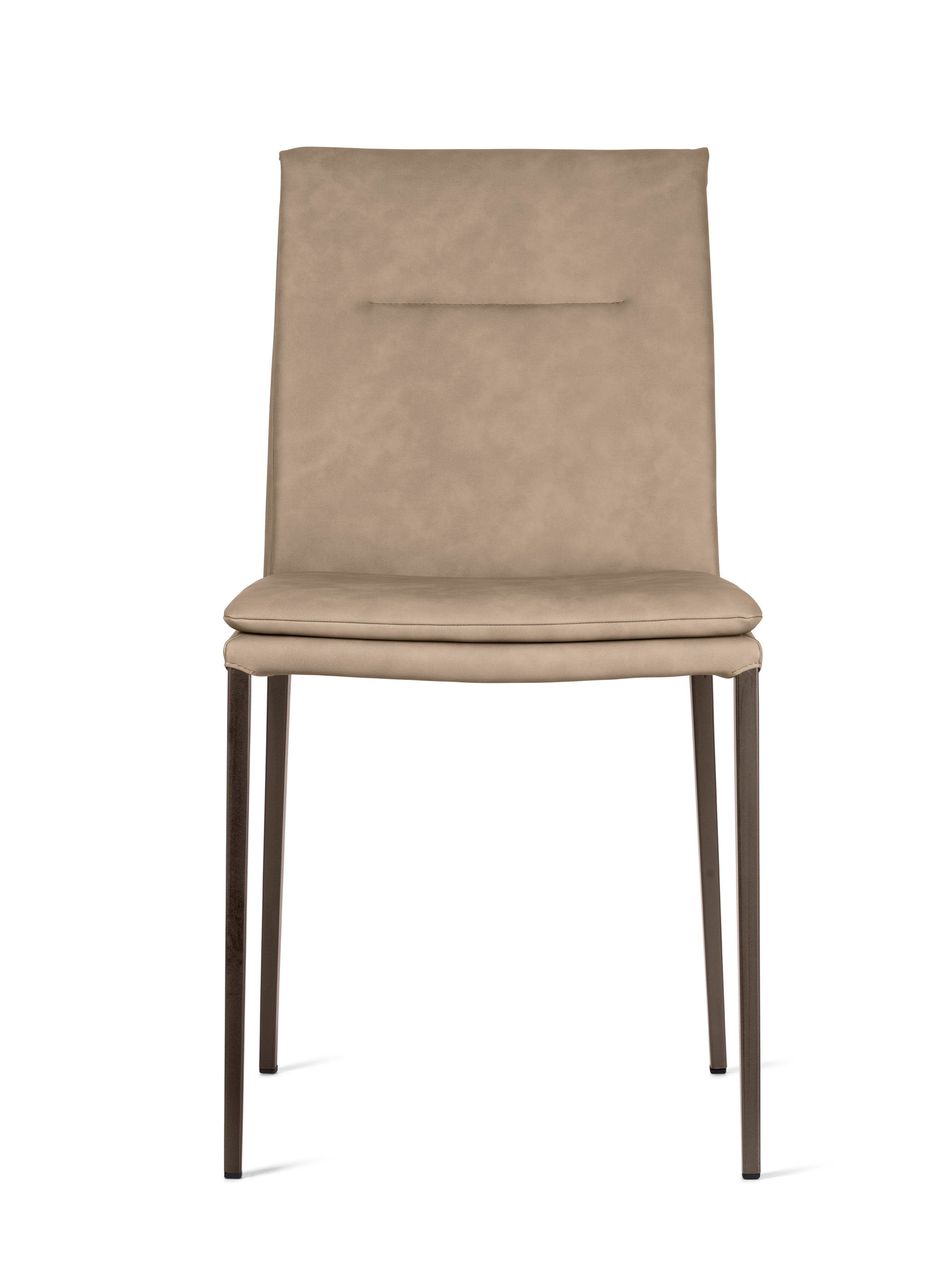 CARMEN LARGE upholstered chair with a brown base