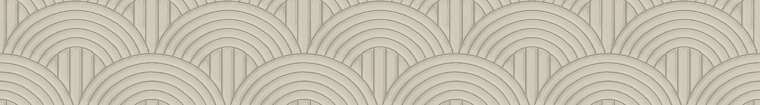Textile structural wallpaper with a geometric arch pattern VOLUTIS - GRÈGE gray-beige