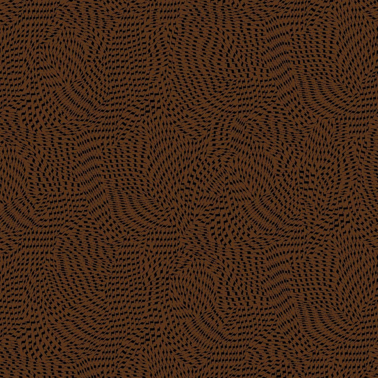 Wallpaper with Abstract Pattern PASSY - TERRACOTTA/NOIR terracotta with black