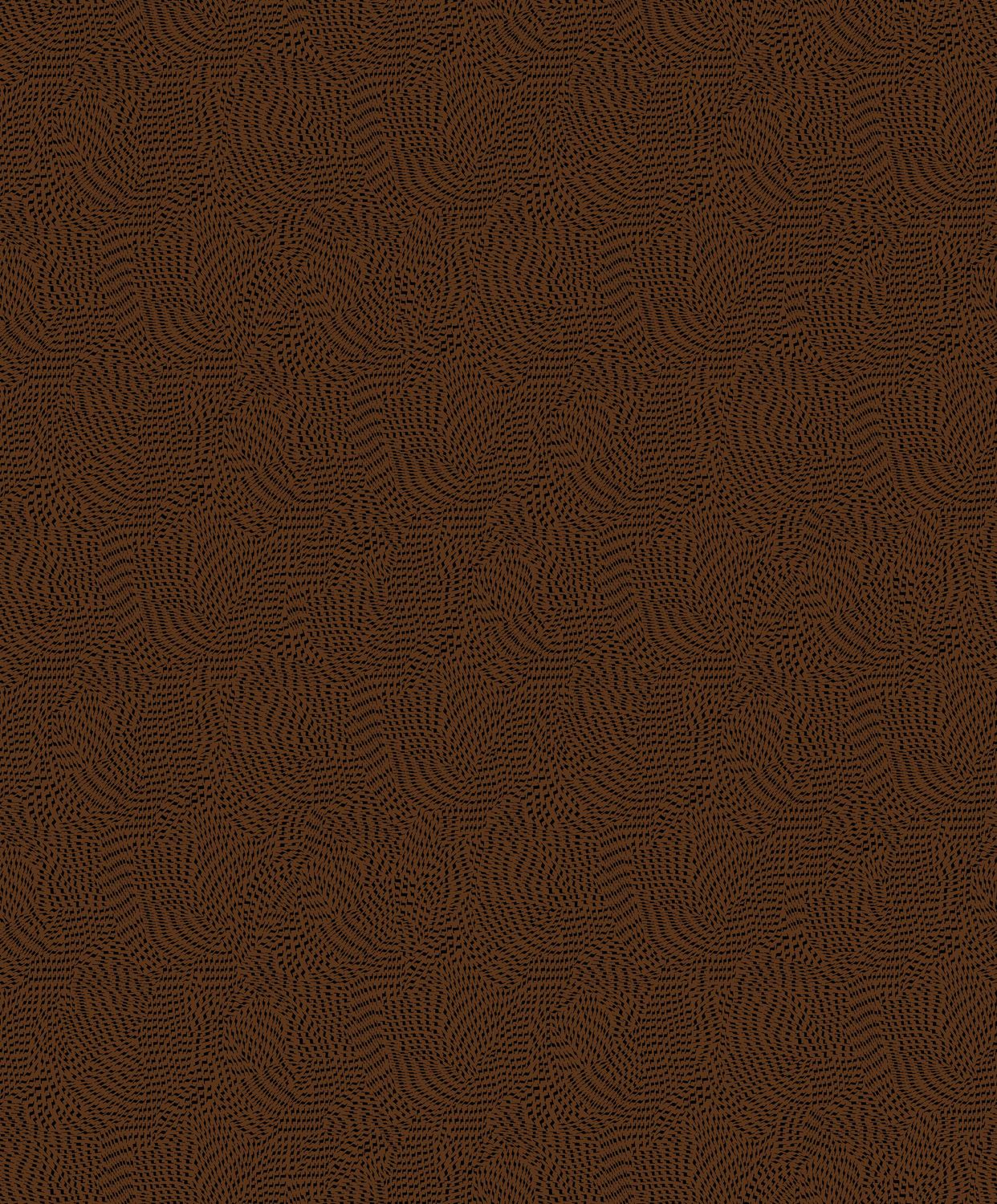 Wallpaper with Abstract Pattern PASSY - TERRACOTTA/NOIR terracotta with black