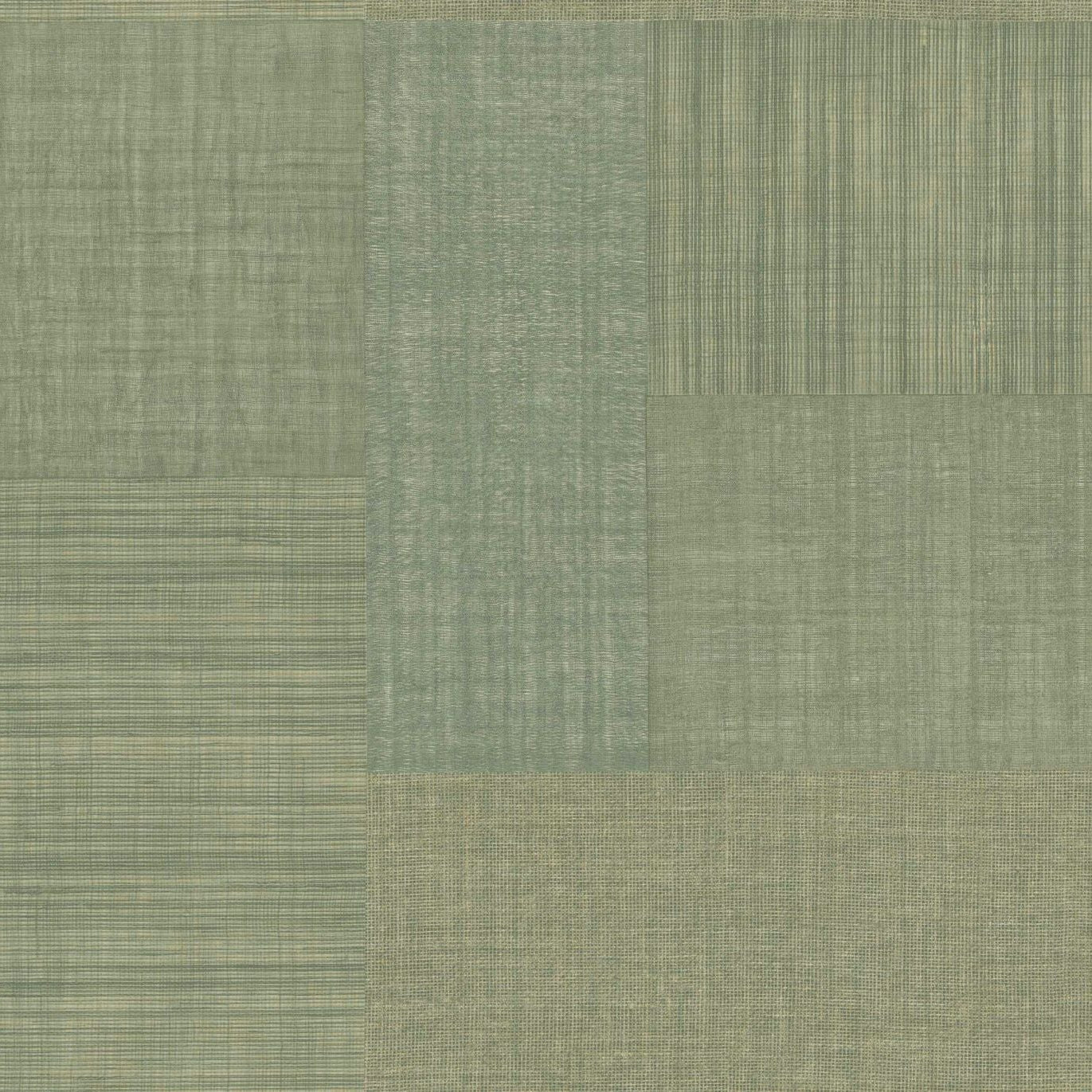 Geometrische patchworkstructuurtapijt dat stof imiteert MESTIZO - CACTUS cactusgroen