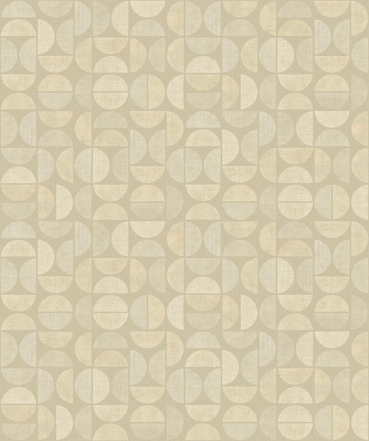 Strukturierte Tapete, die Raphia mit geometrischem Muster imitiert DUALIS - SAND piaskowy