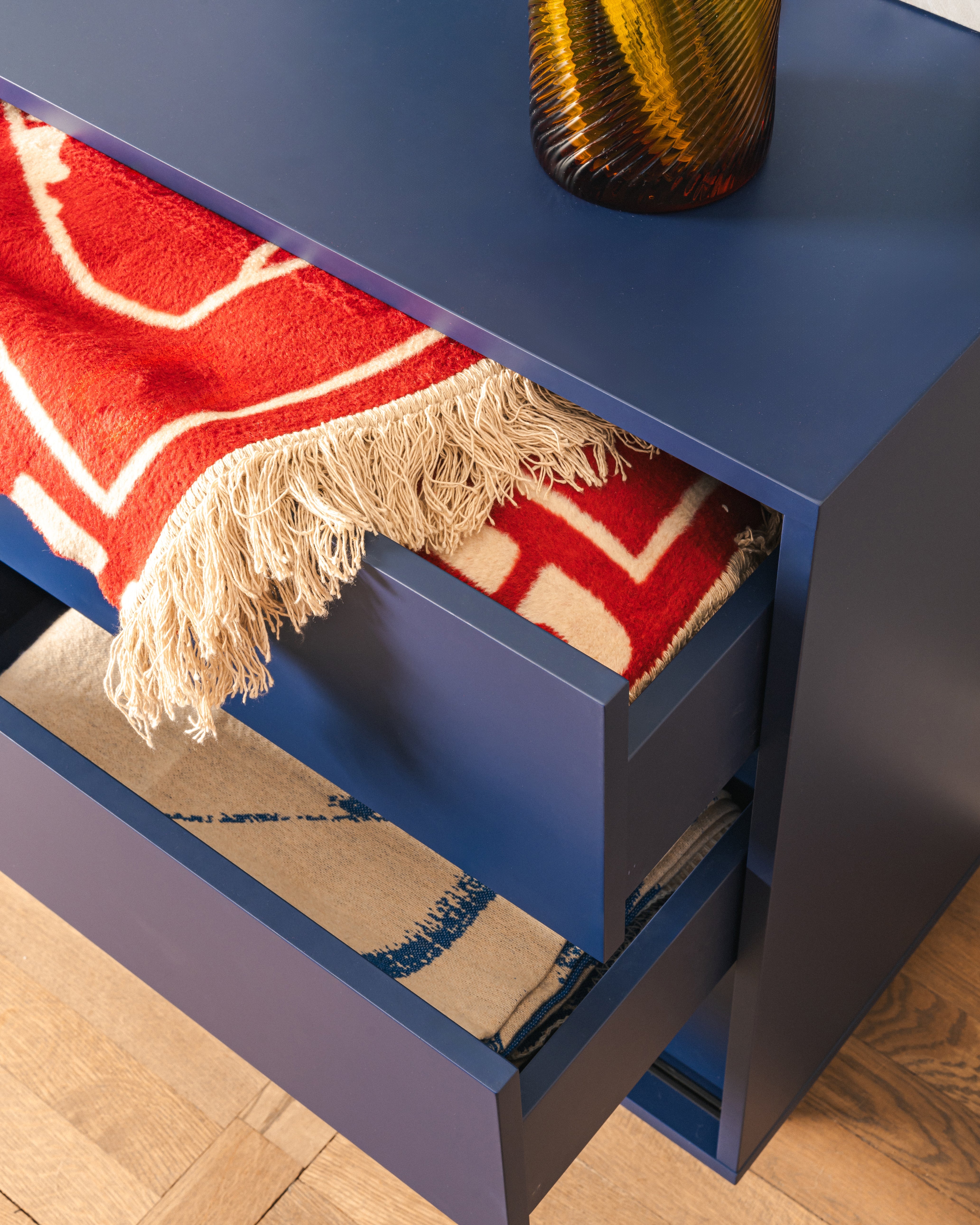 PAC cobalt blue chest of drawers