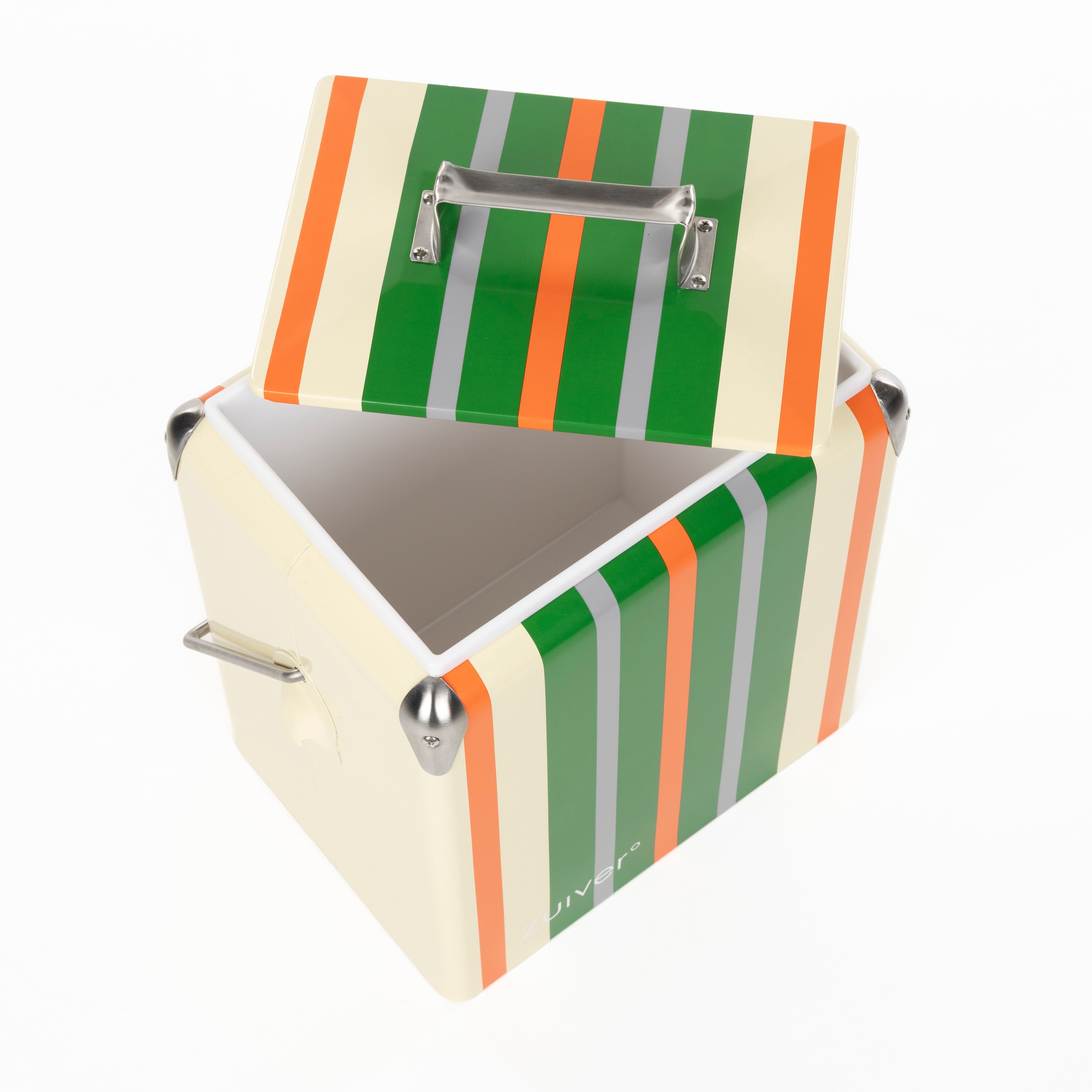 Tragbarer Kühlschrank BE WINE zitronengelb mit grün und orange