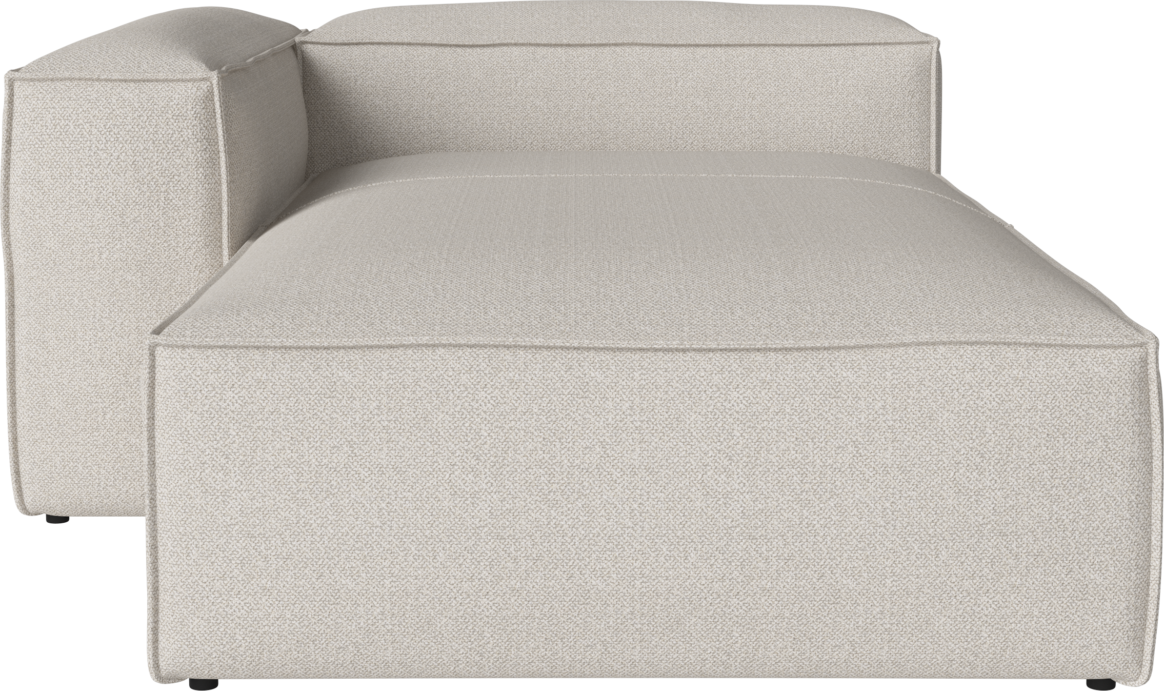 Szezlong linkszijdig uitschuifbaar COSIMA BED gestoffeerd