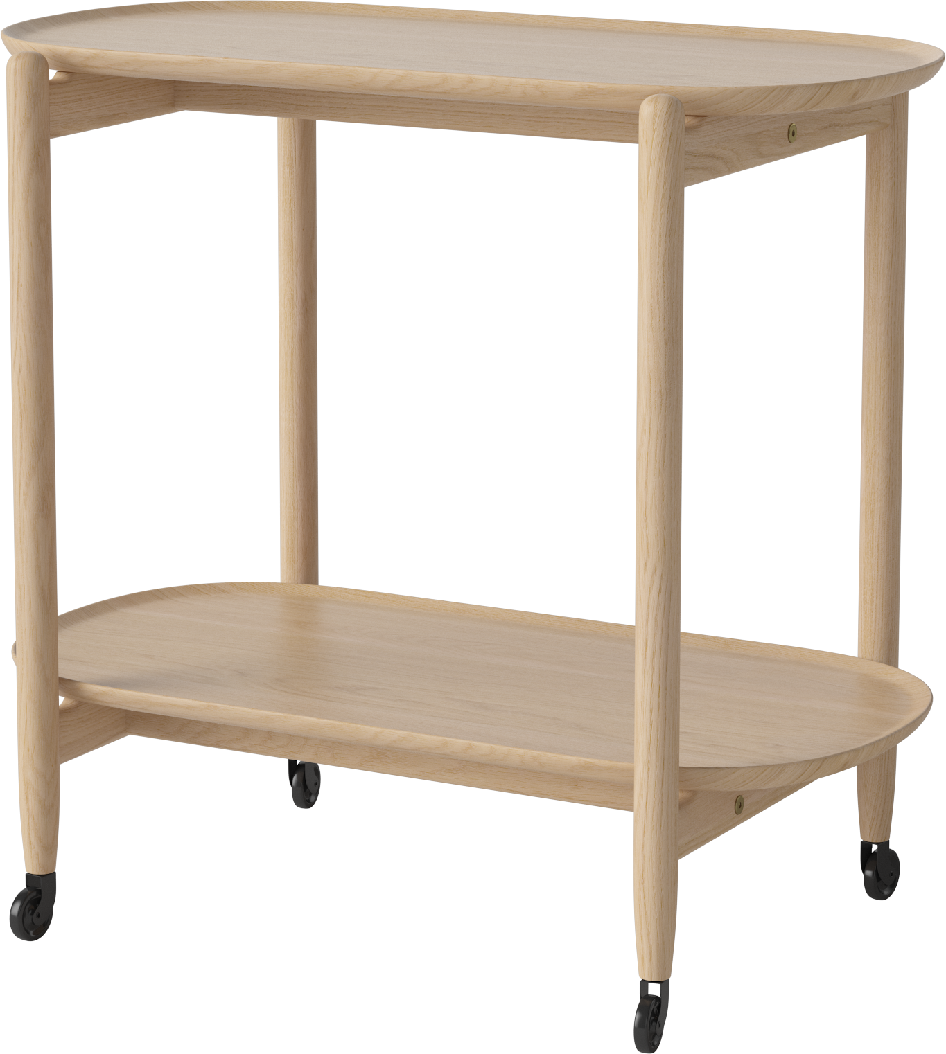 Coupé Bar Bar Trolley Belled Eiche Holz