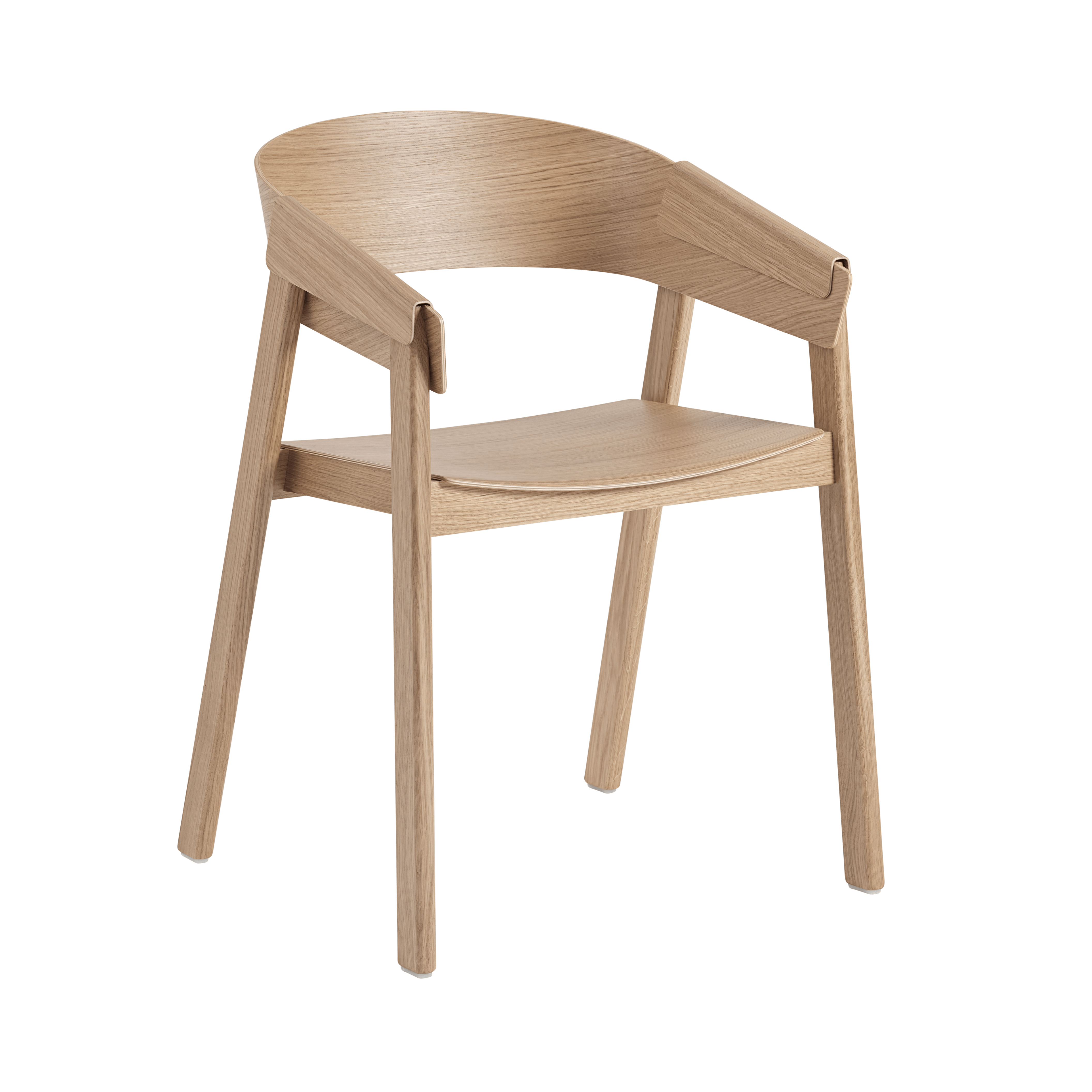 Stoel met armleuningen COVER eikenfineer