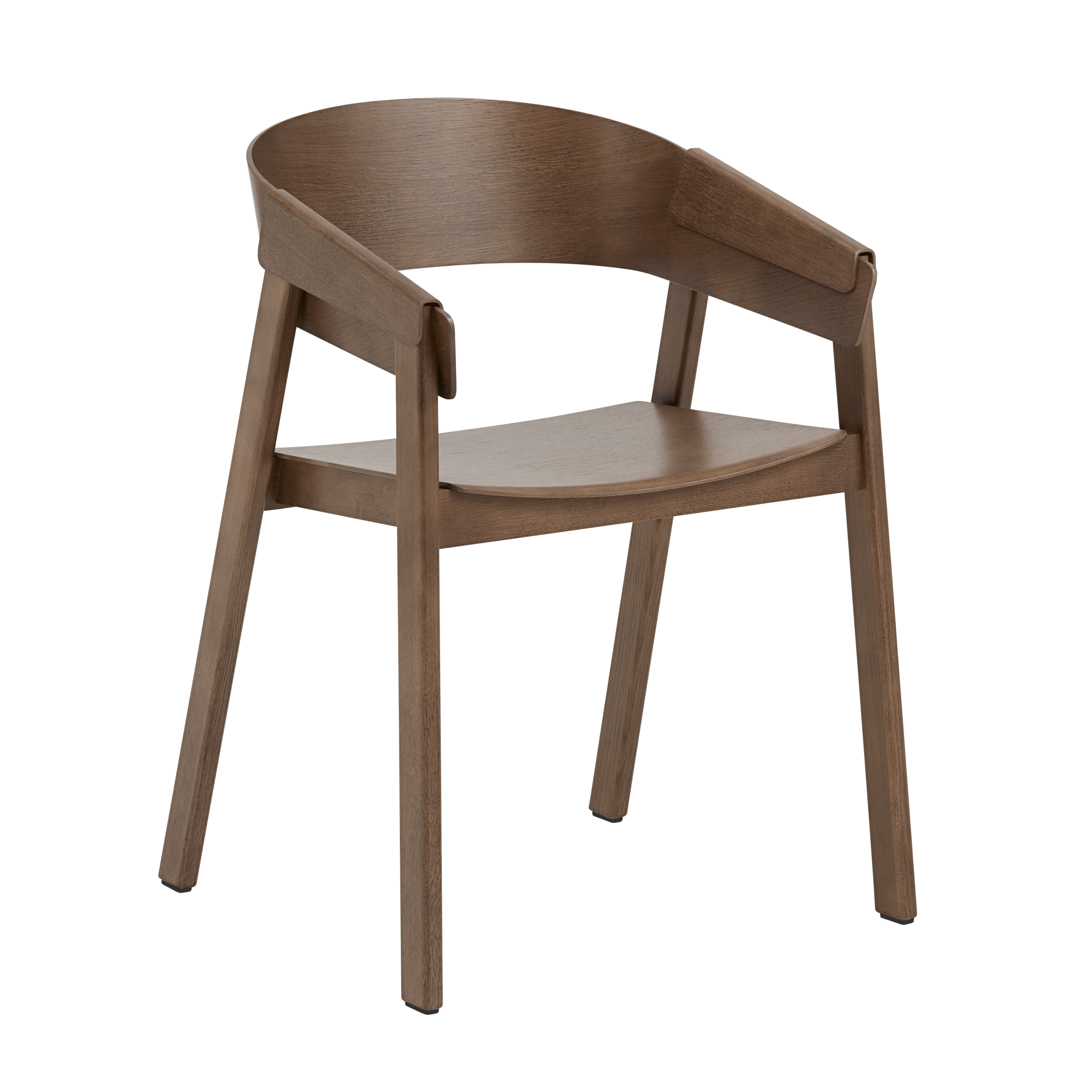 Sessel mit Armlehnen COVER dunkle Eichenfurnier