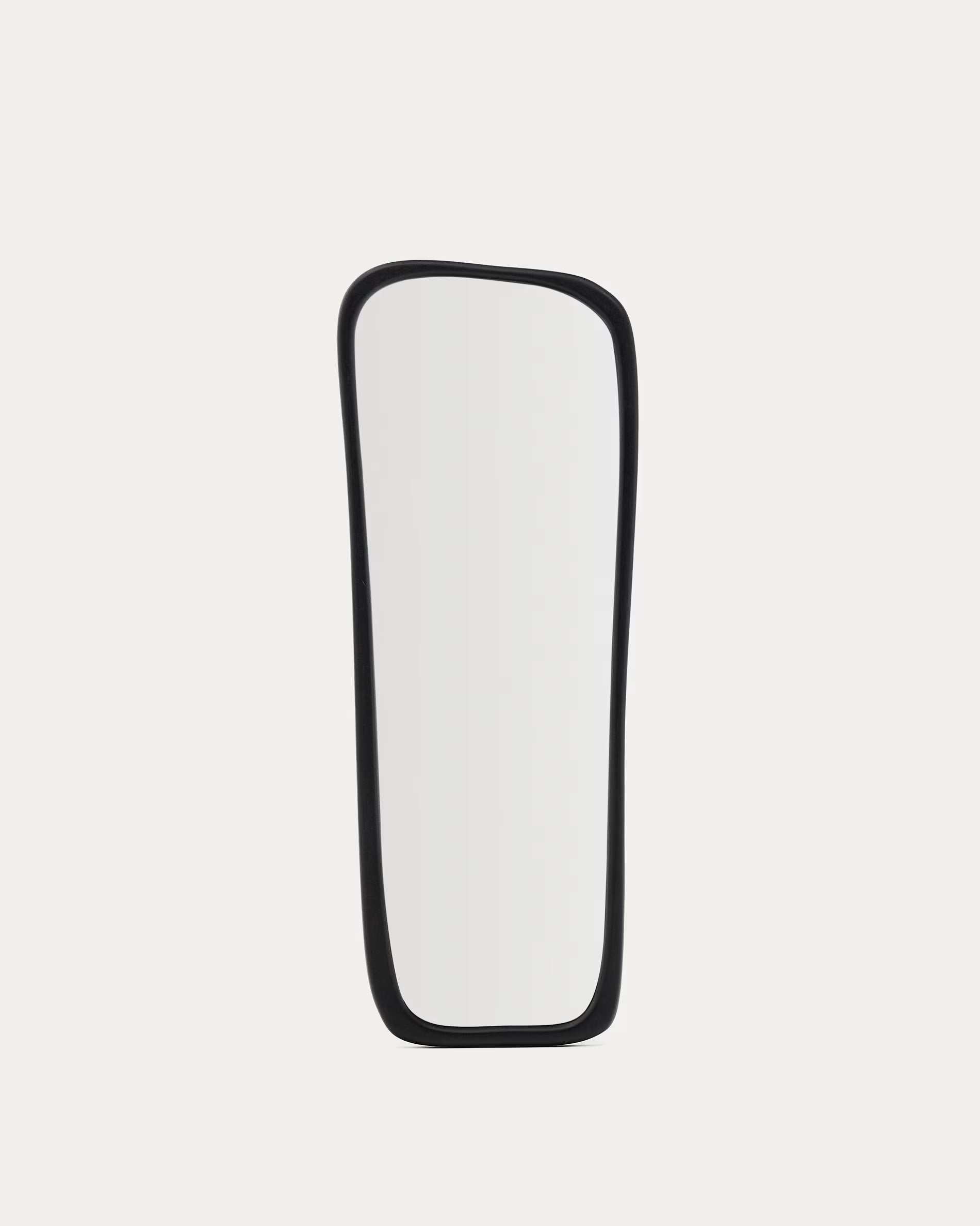 Länglicher Spiegel ALURA schwarzes Teakholz