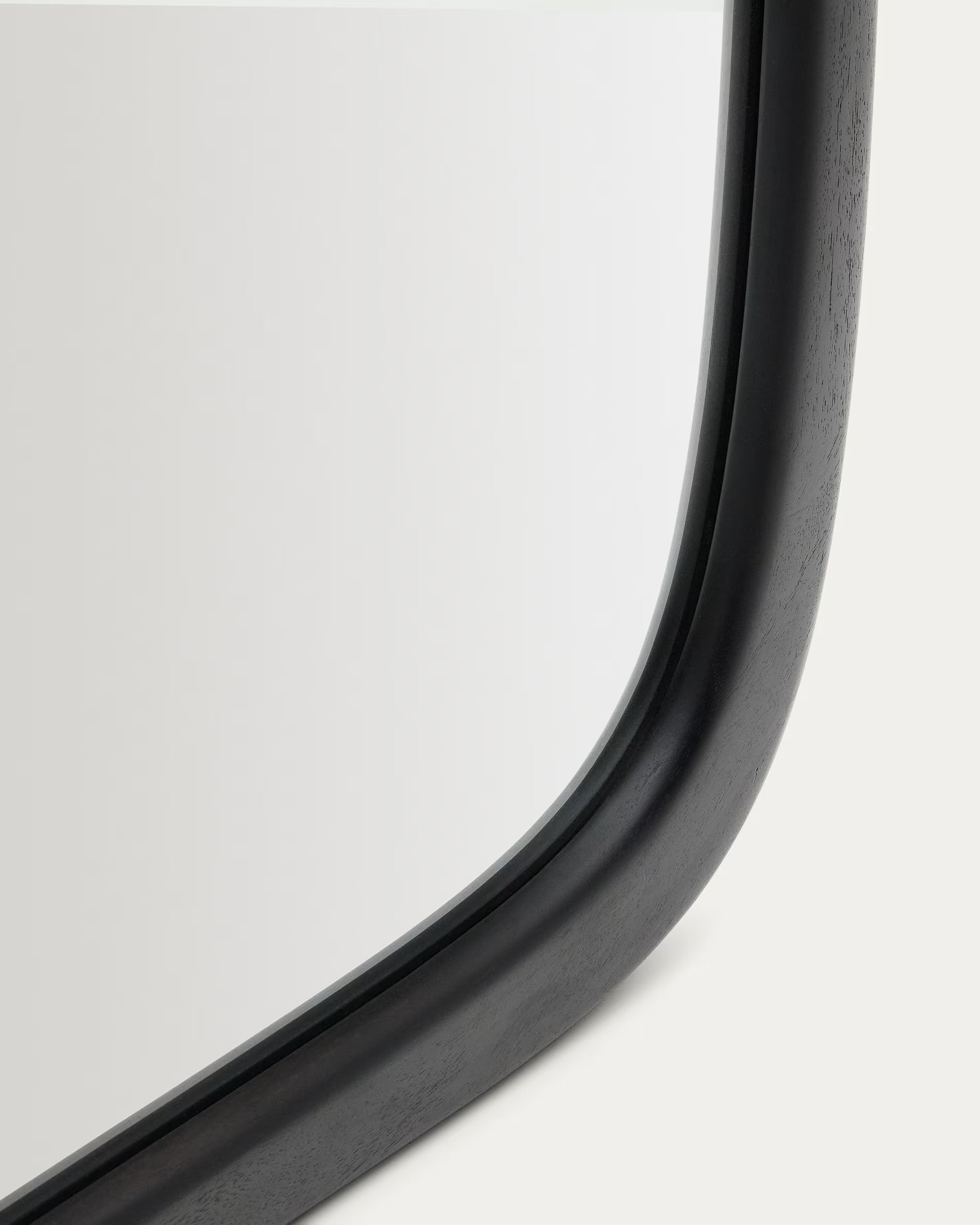 Länglicher Spiegel ALURA schwarzes Teakholz