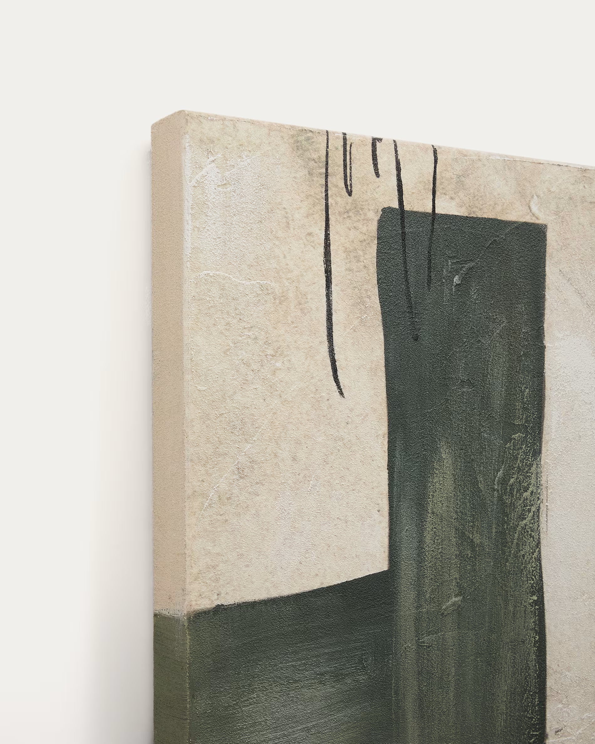 Schilderij FIDA groen met beige