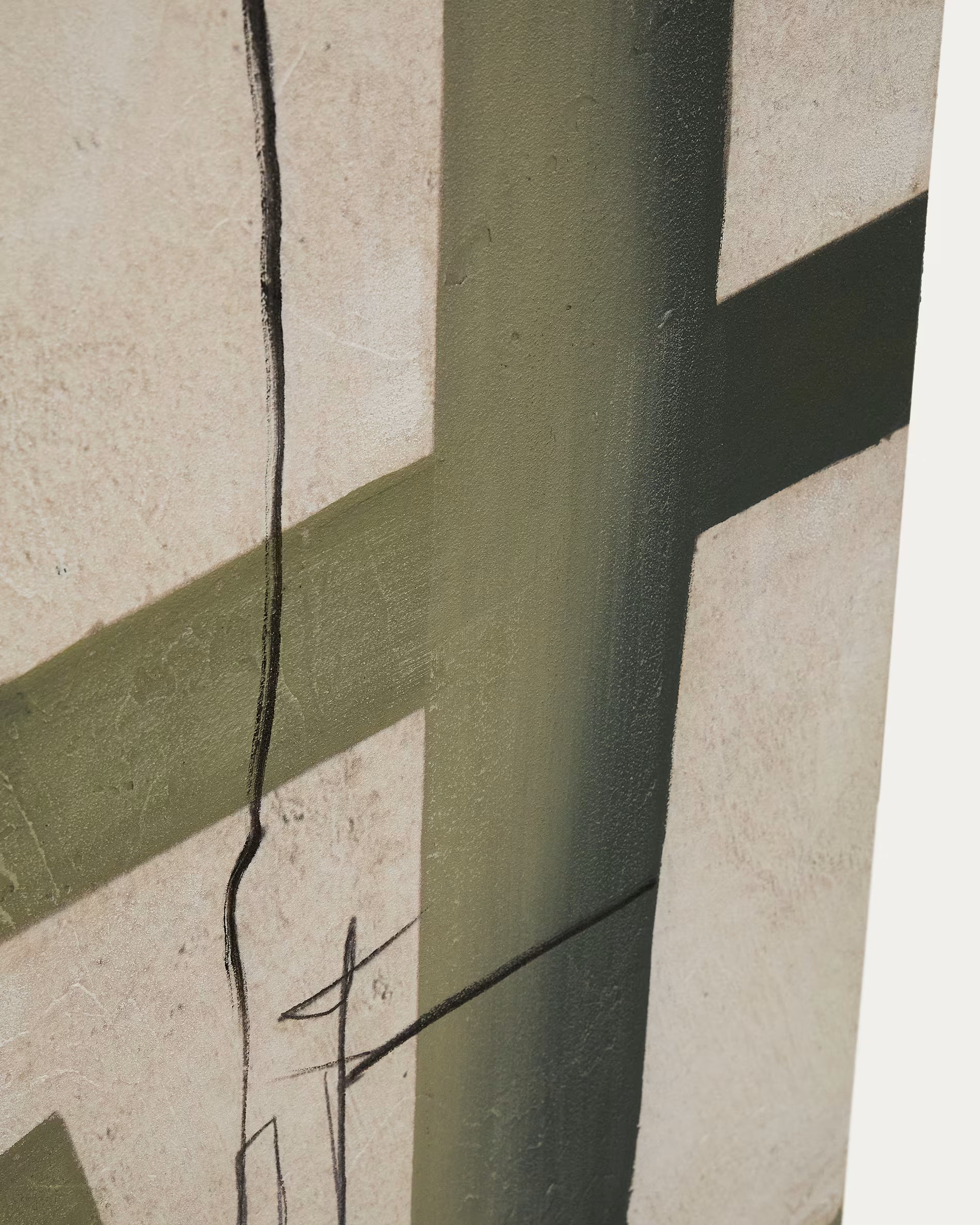 Schilderij FIDA groen met beige