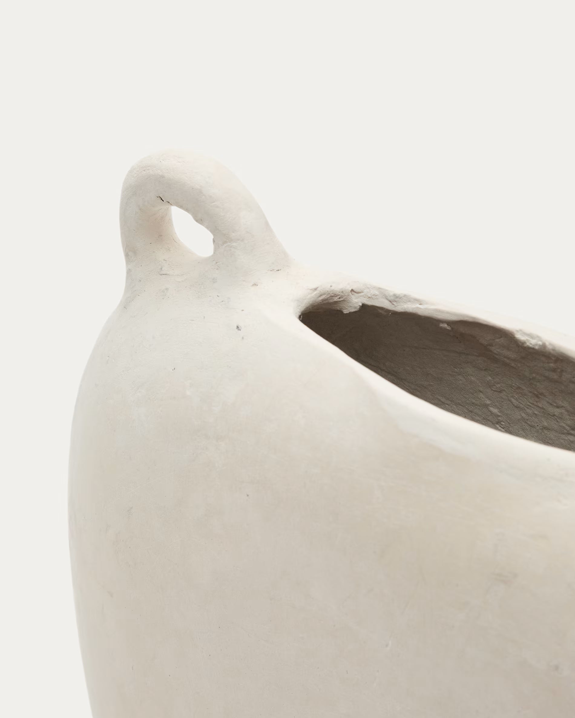 Wazon NETI biały papier mâché, marka Kave Home