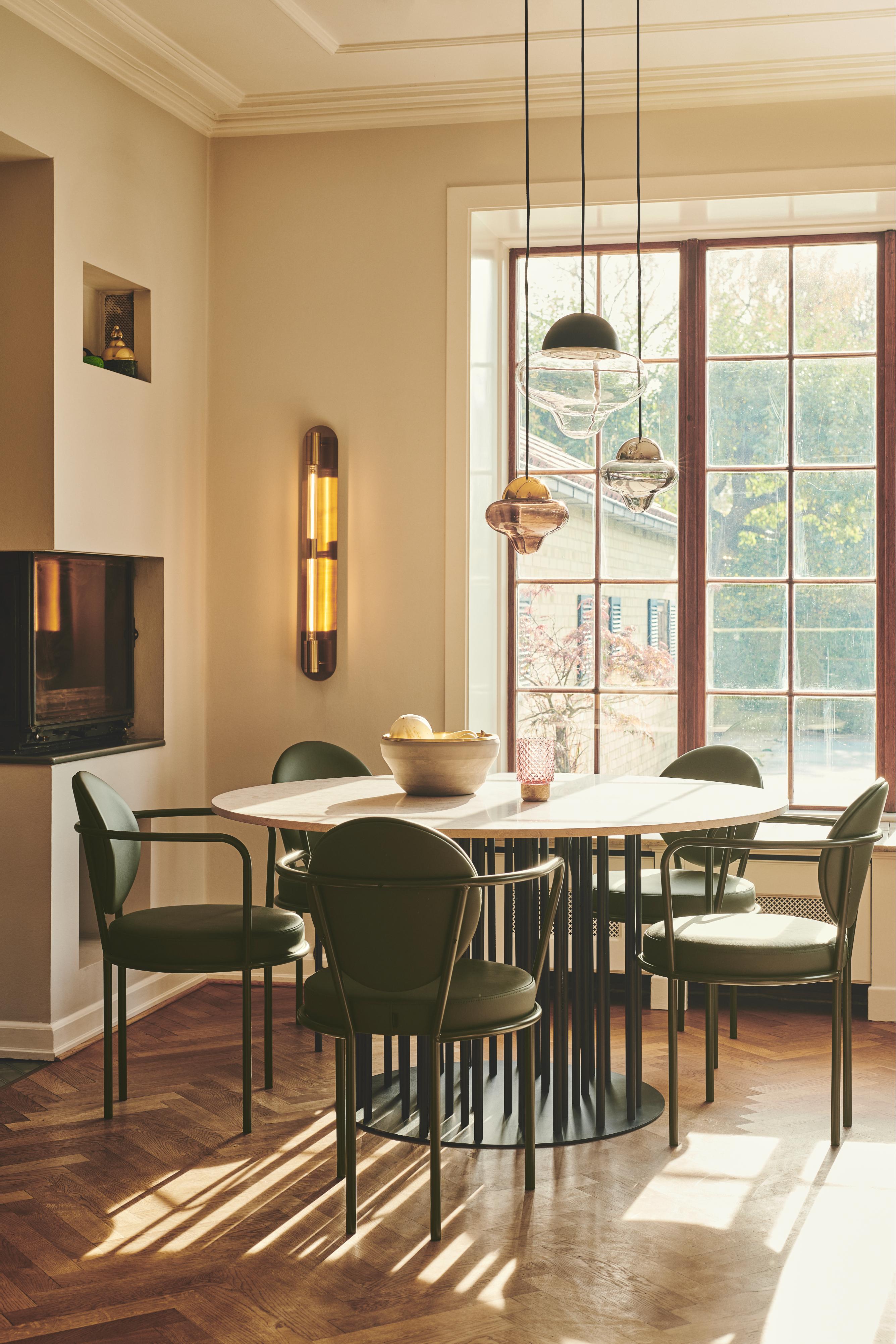 Pendelleuchte NUTTY transparentes Glas mit schwarzem Finish