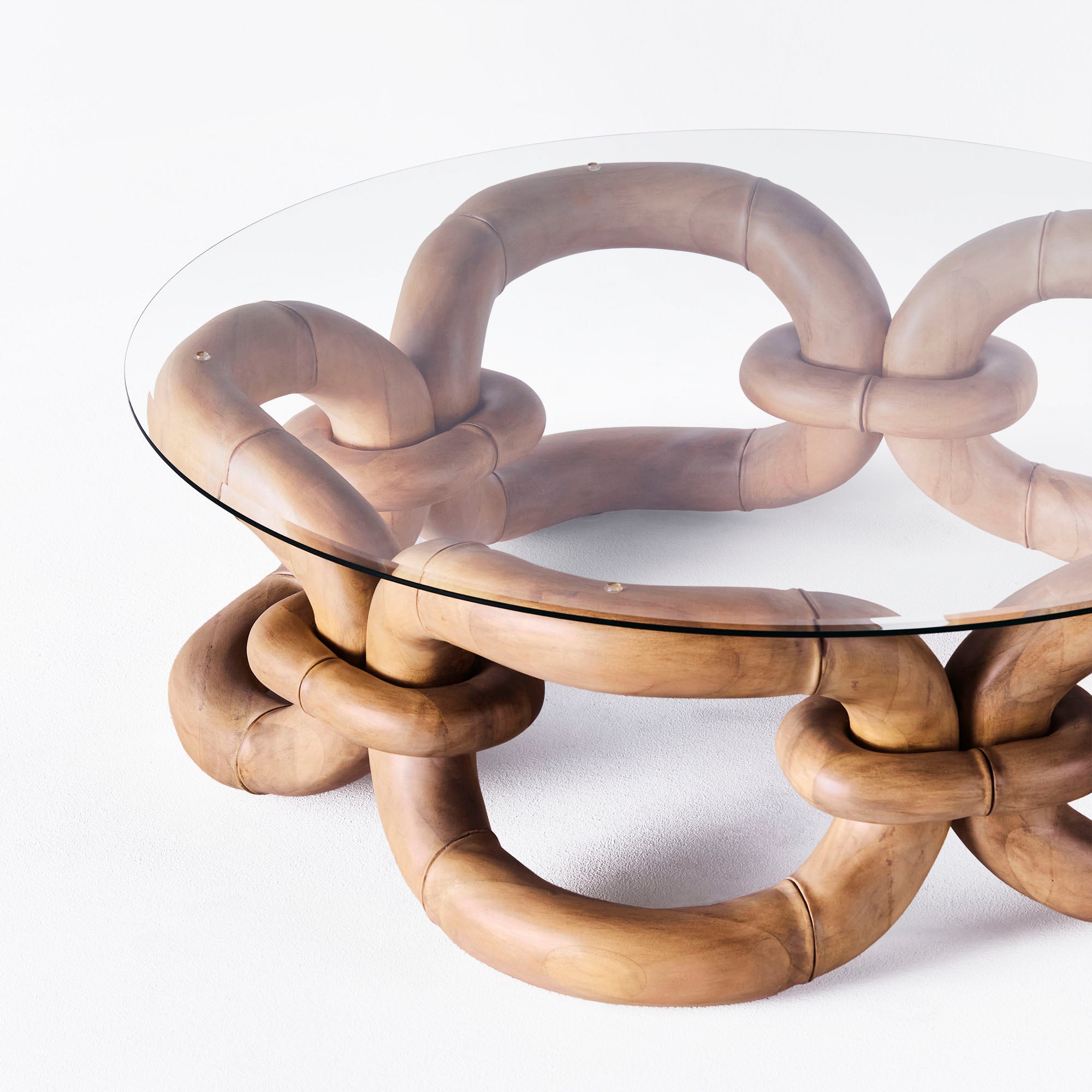 Couchtisch BAMBOO BRACELET aus Buchenholz